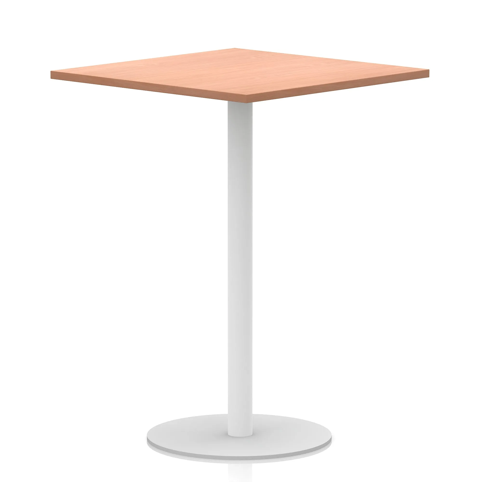 Italia Square Poseur Table White Leg