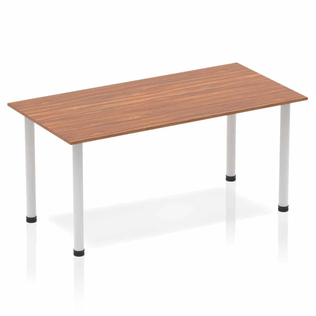 Impulse 1600mm Straight Table With Post Leg