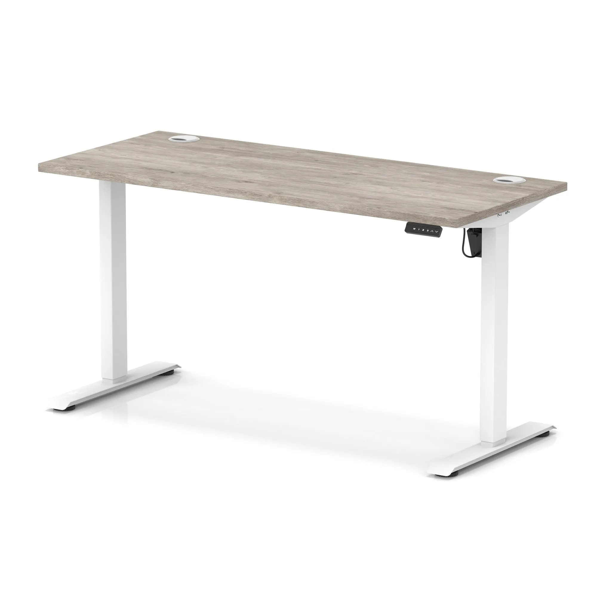 EE - Air Lite Height Adjustable Slimline Desk With Cable Ports