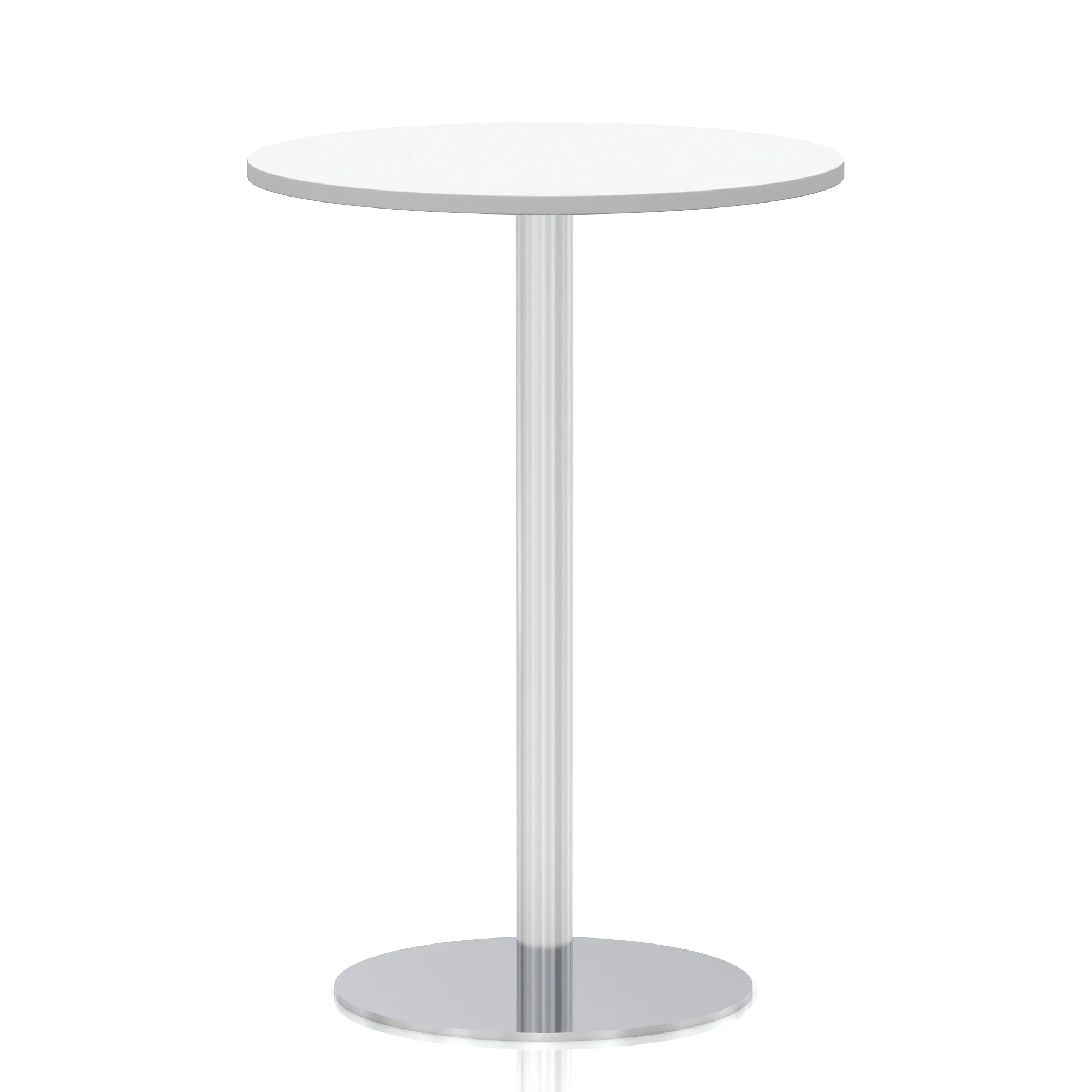 EE - Italia Round Poseur Table Silver Leg