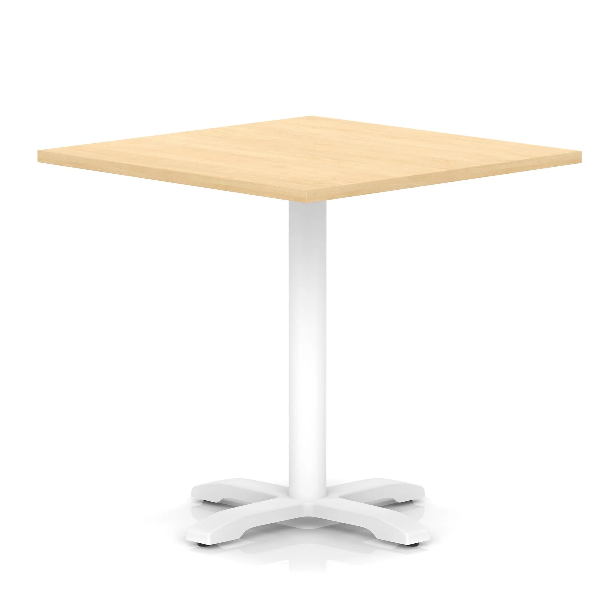 EE - Italia Square Poseur Table With Cross Base White Leg
