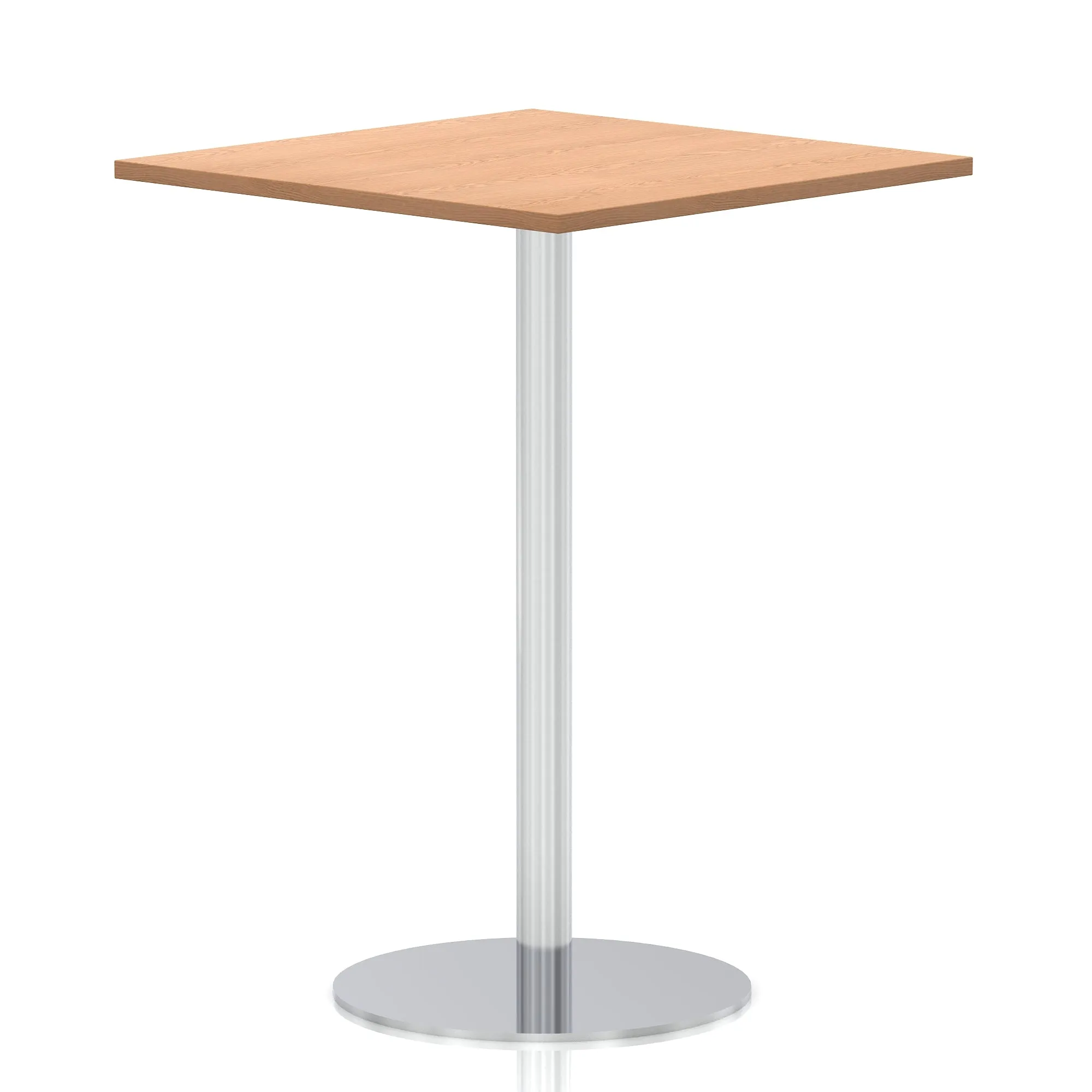 EE - Italia Square Poseur Table Silver Leg