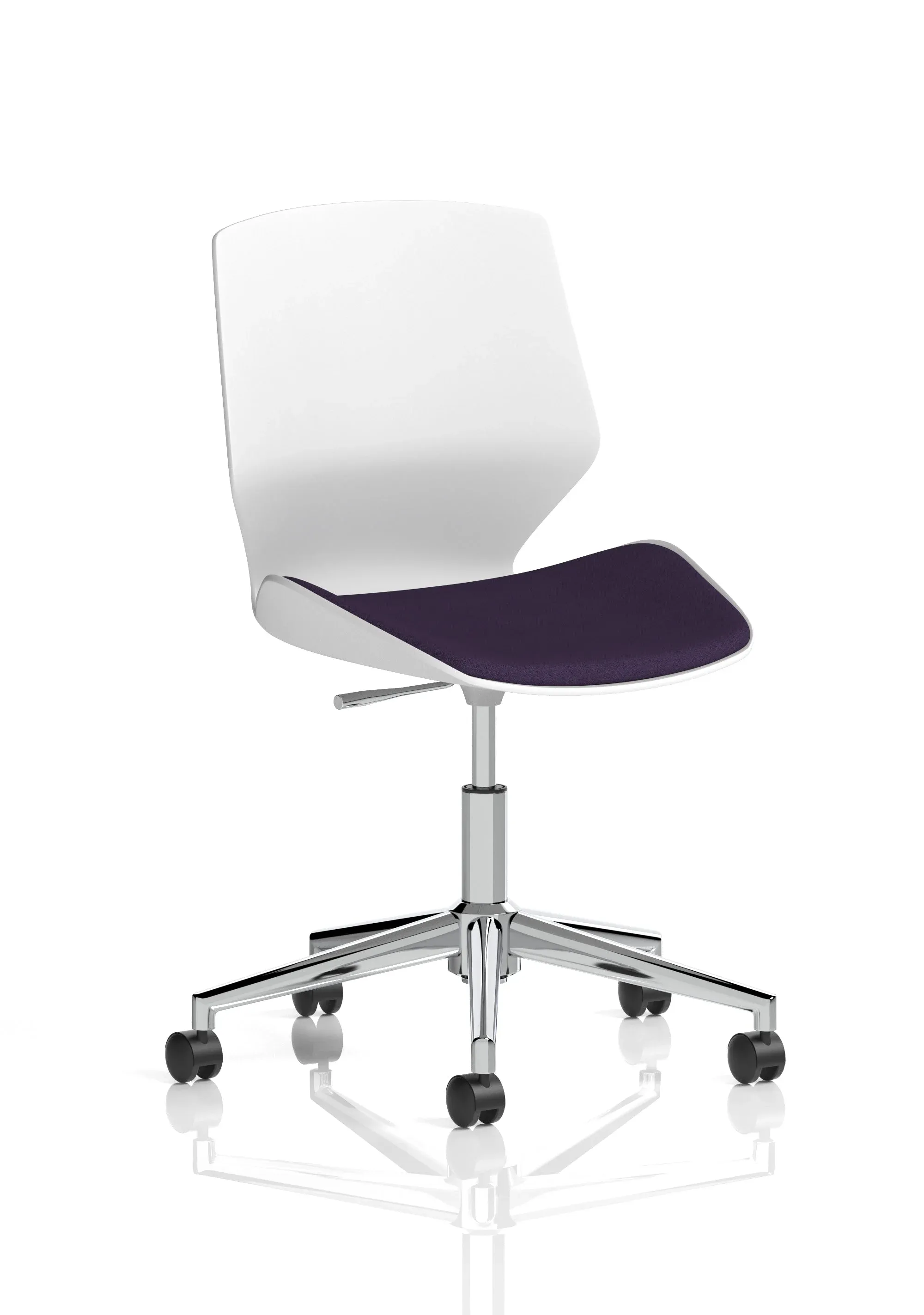 EE - Florence 5 Star Base White Frame Fabric Visitor Chair