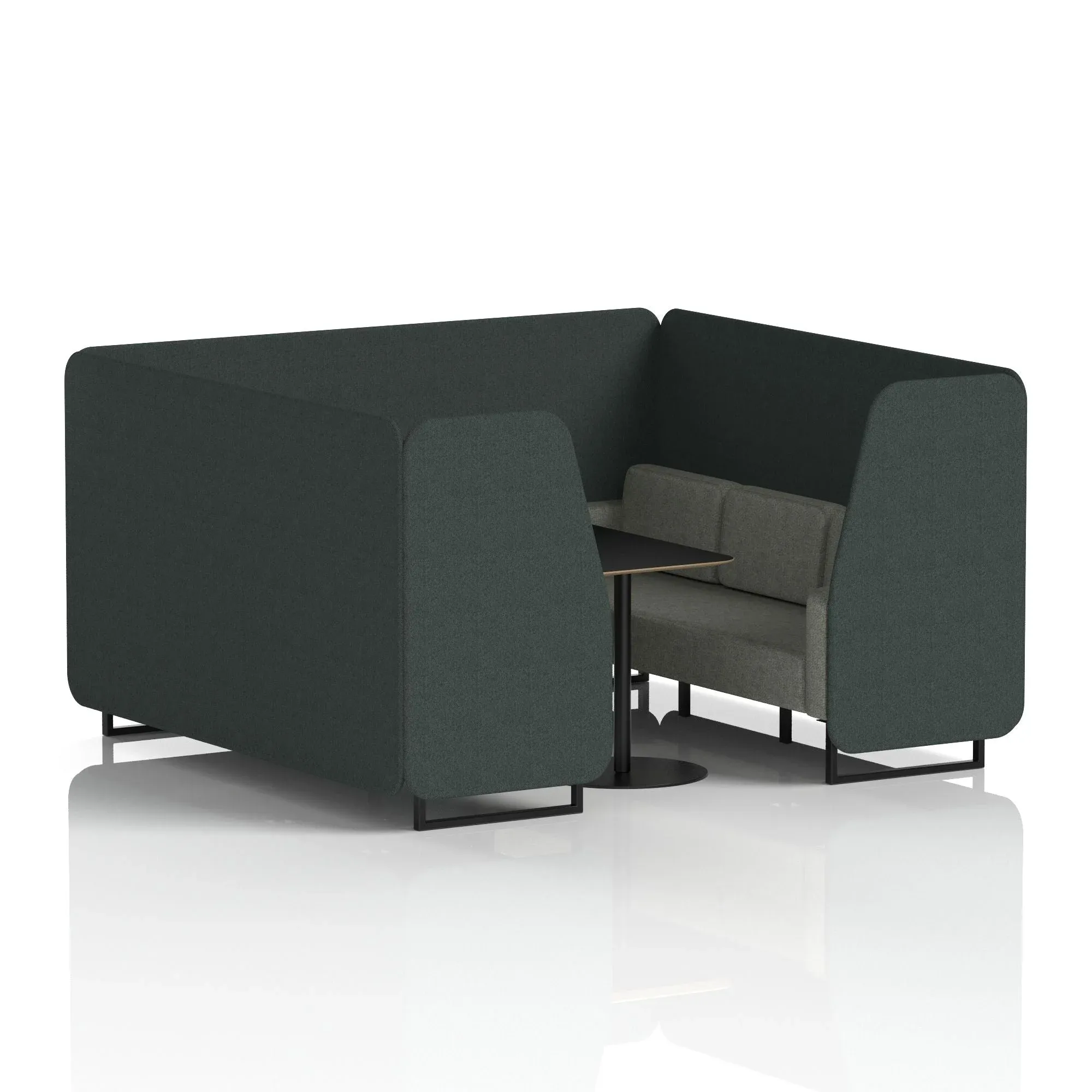 EE - Brixworth Booth With Black Table In Two Tone