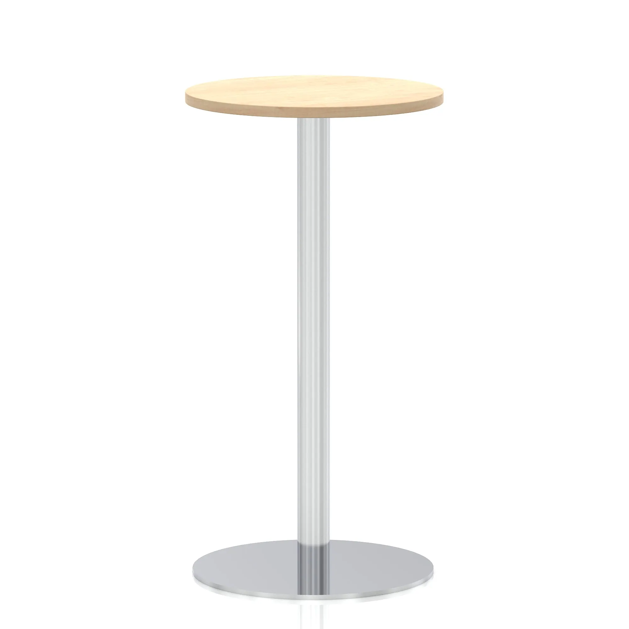 Italia Round Poseur Table Silver Leg