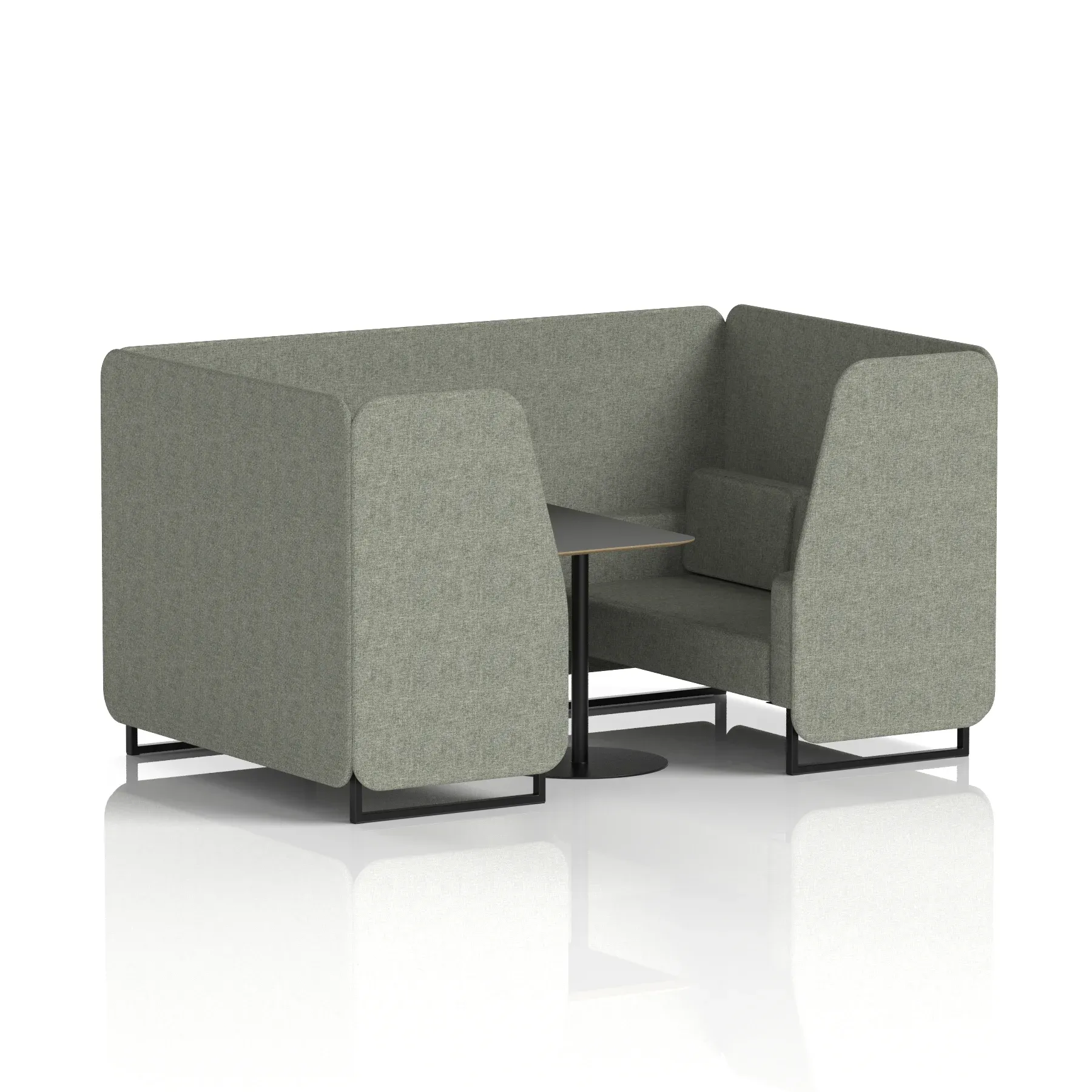 Brixworth Booth With Black Table In Single Tone