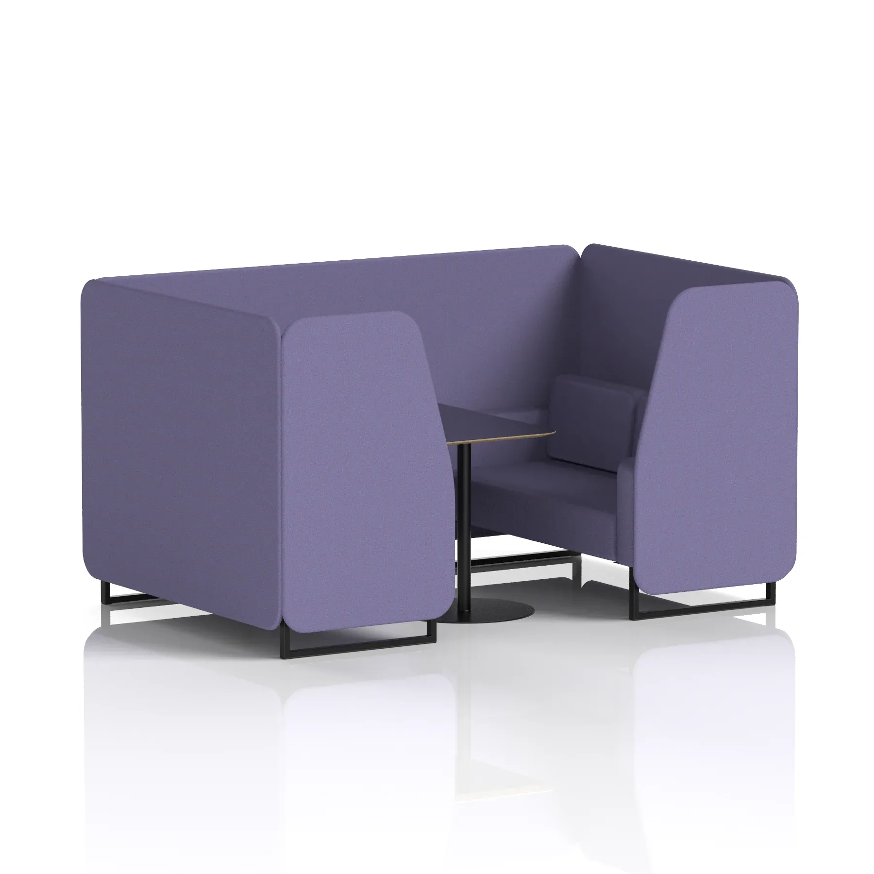Brixworth Booth With Black Table In Single Tone