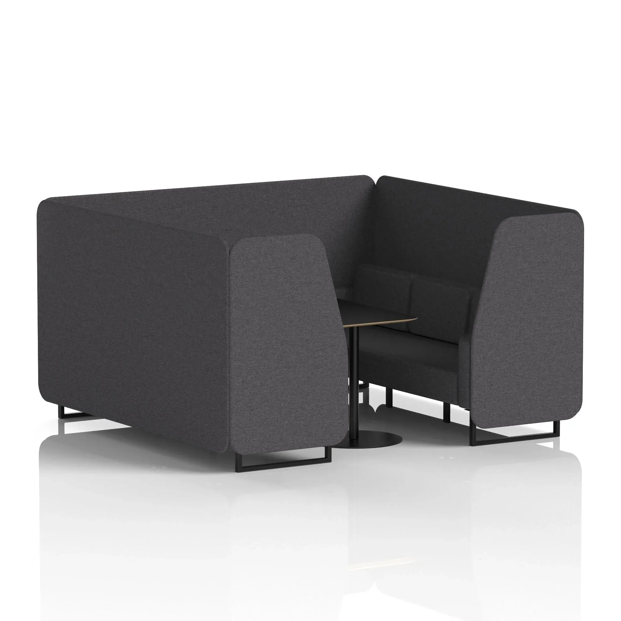 Brixworth Booth With Black Table In Single Tone