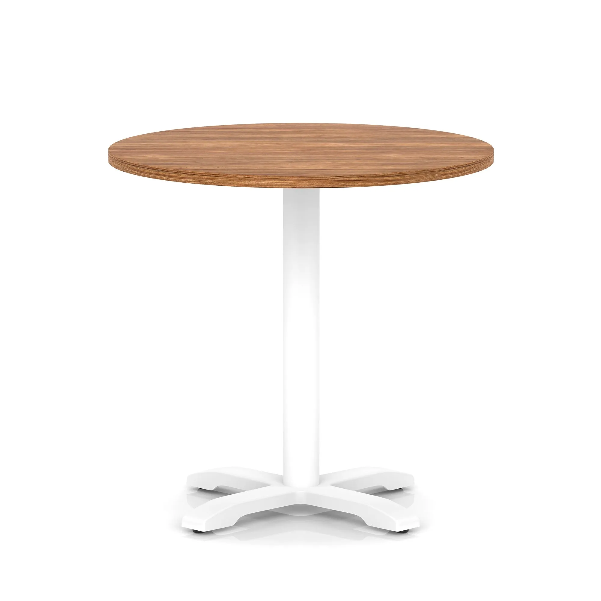 EE - Italia Round Poseur Table With Cross Base White Leg