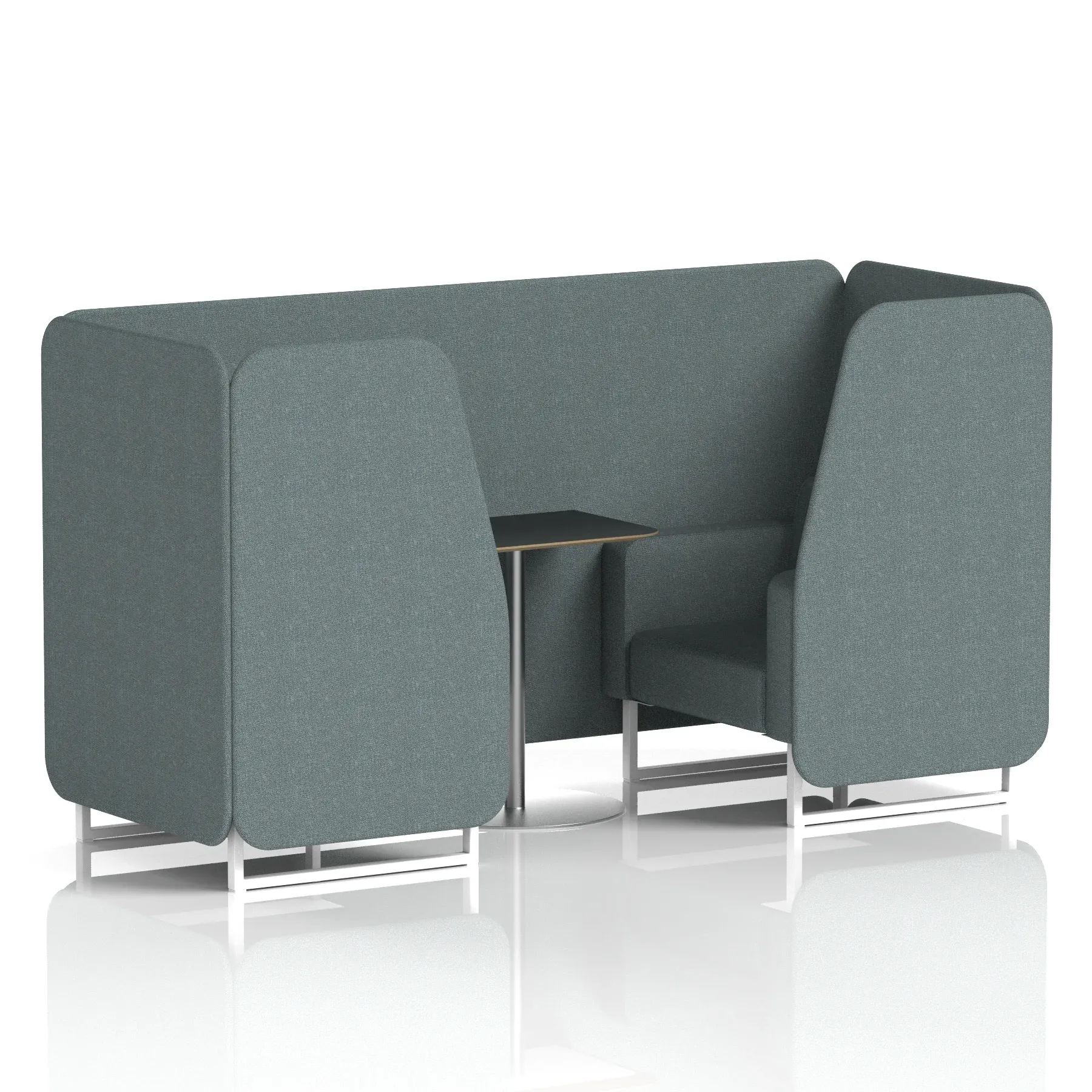 Brixworth Booth With Black Table In Single Tone