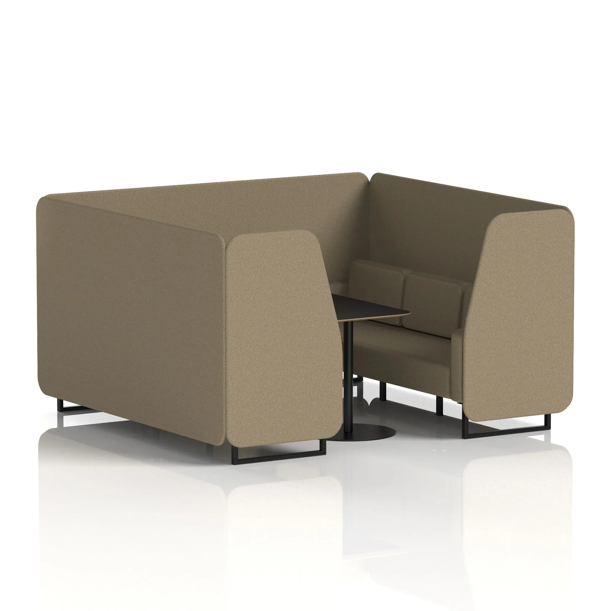 Brixworth Booth With Black Table In Single Tone