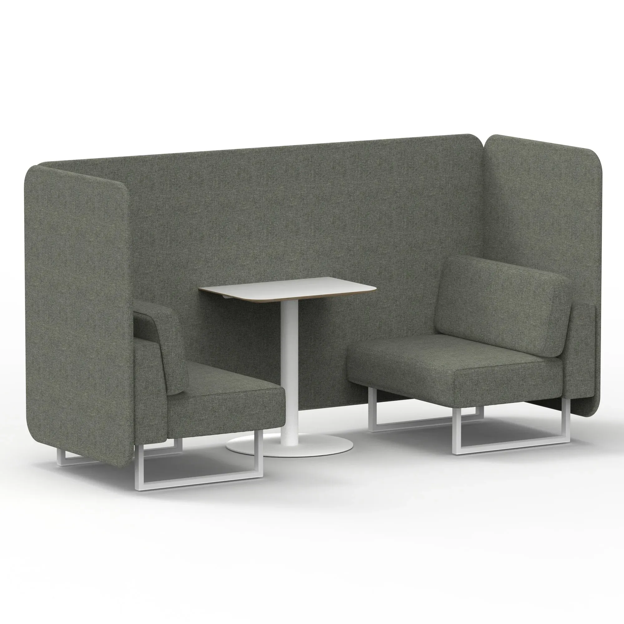 EE - Brixworth Bench Booth With White Table In Single Tone