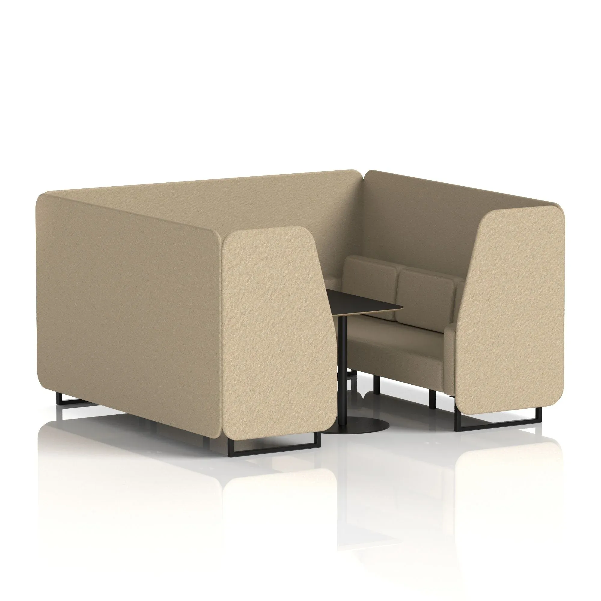 Brixworth Booth With Black Table In Single Tone