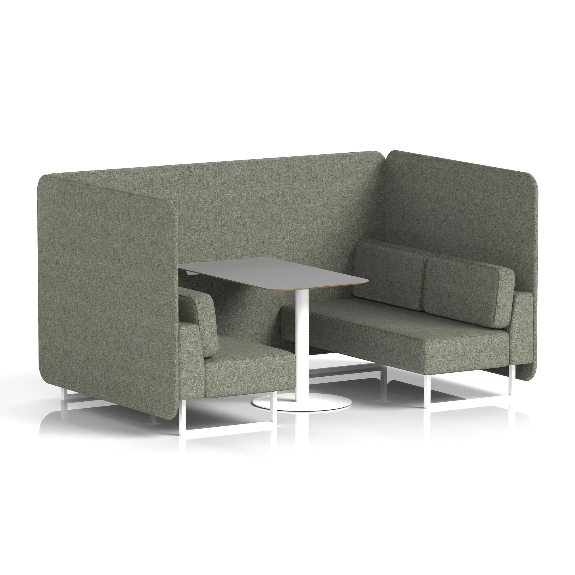 EE - Brixworth Bench Booth With Grey Table In Single Tone
