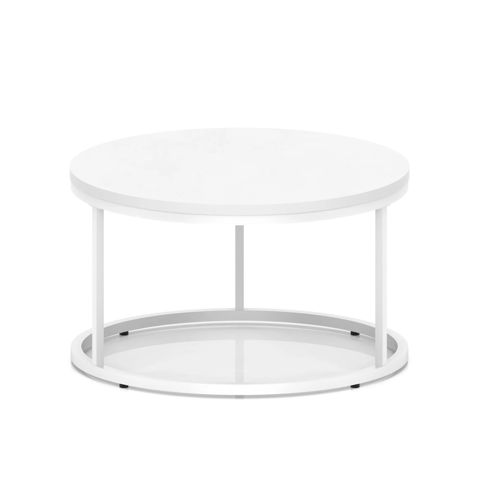 Impulse Round Coffee Table With Metal Frame