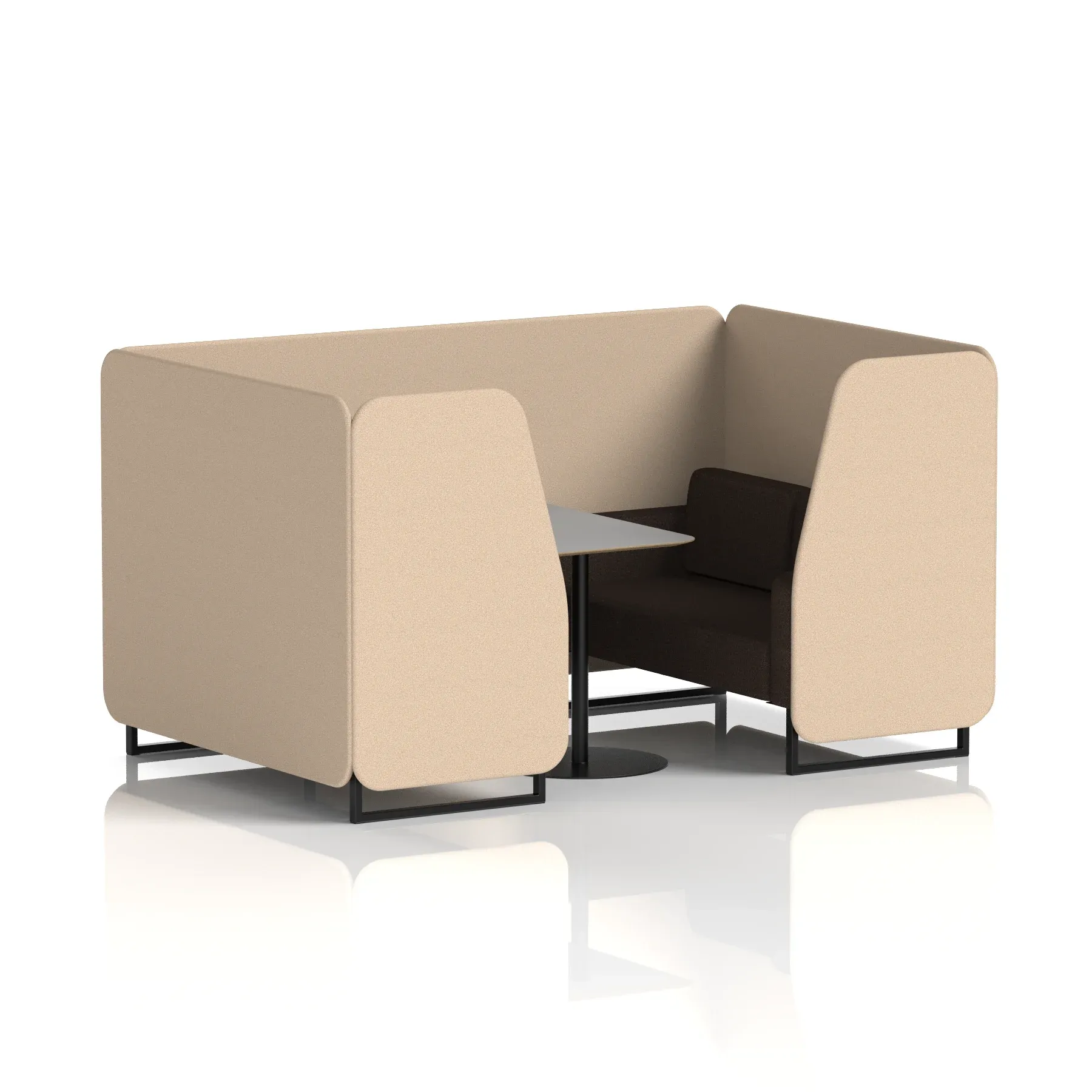 Brixworth Booth With Grey Table In Two Tone
