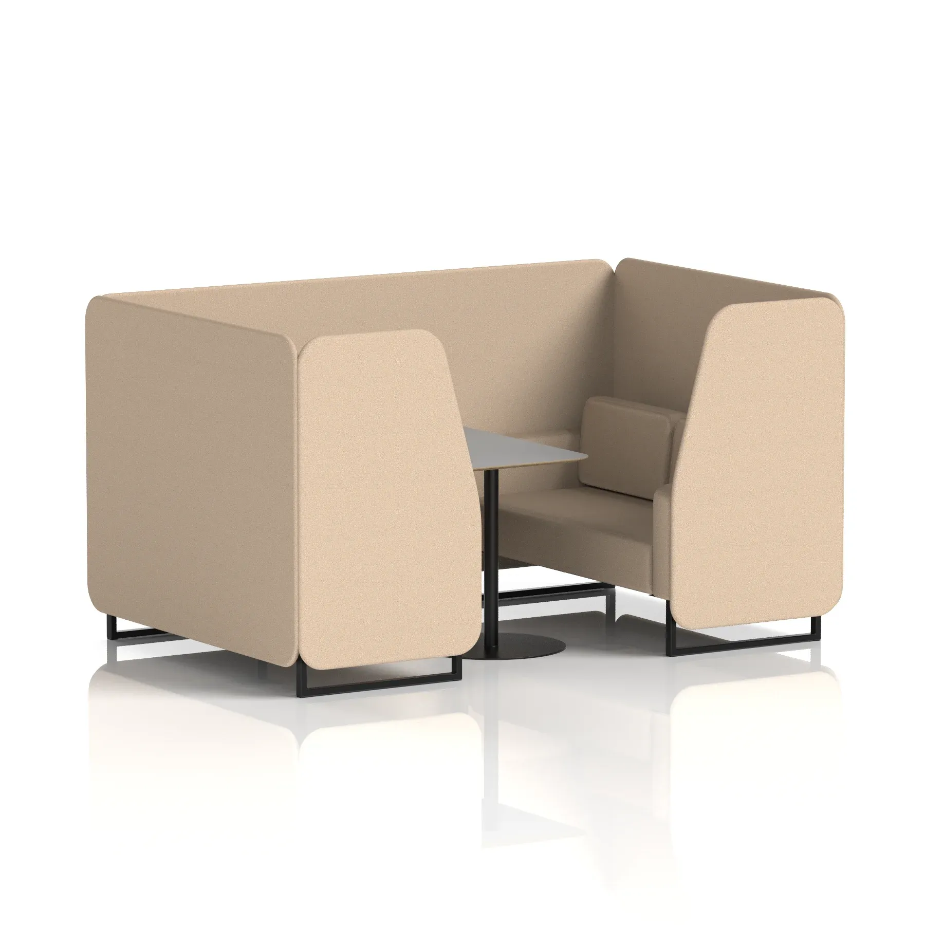 Brixworth Booth With Grey Table In Single Tone