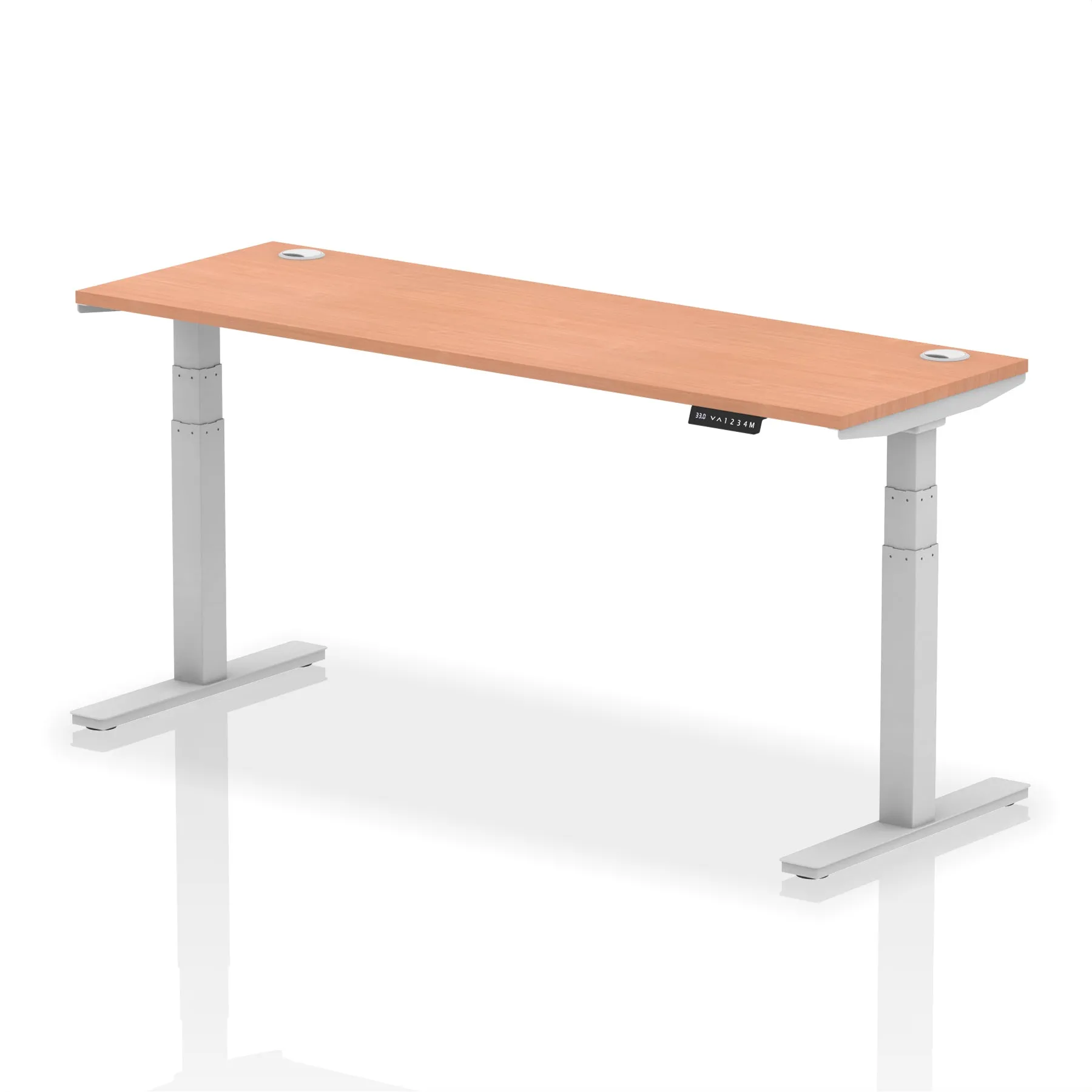 EE - Air Height Adjustable Slimline Desk With Cable Ports