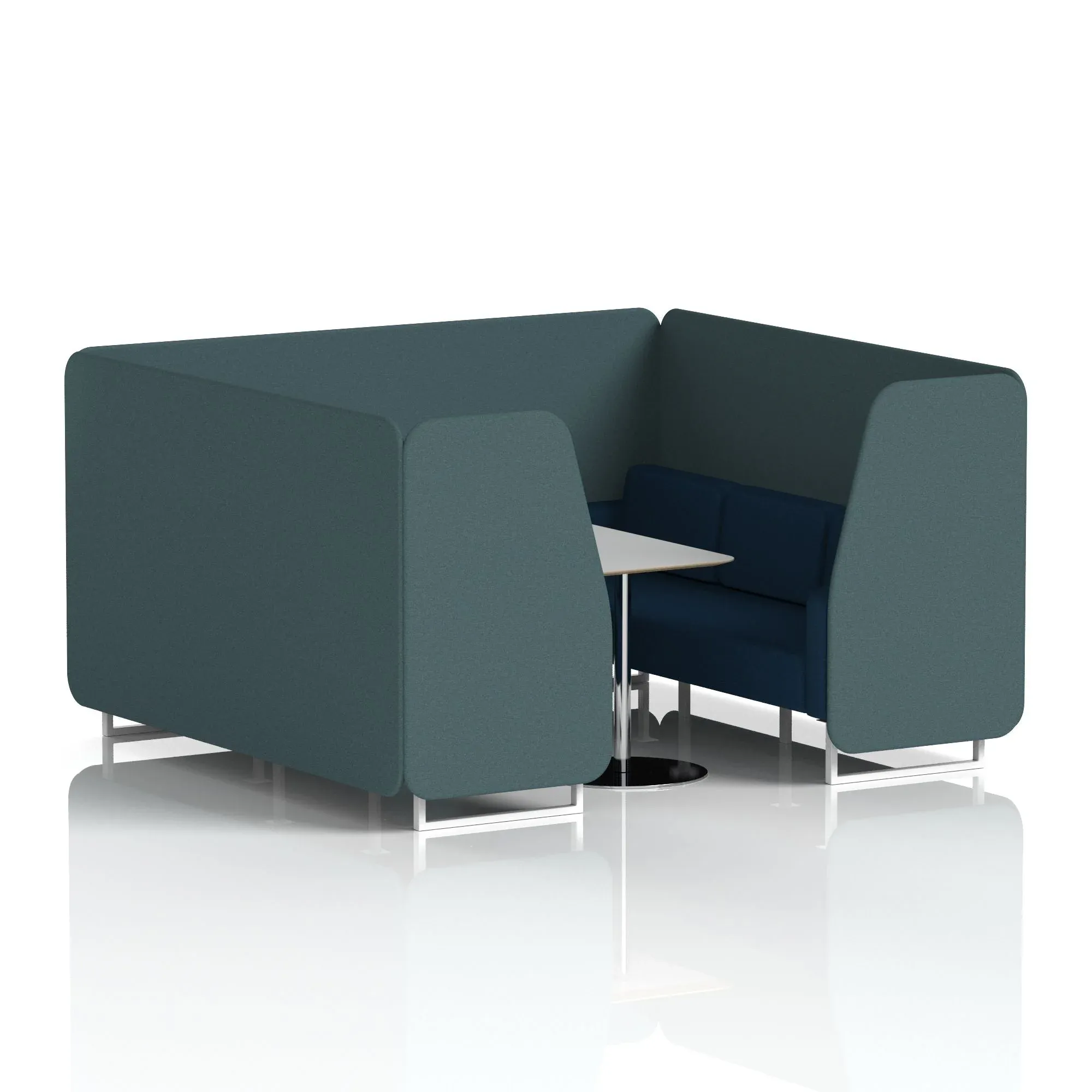Brixworth Booth With Grey Table In Two Tone