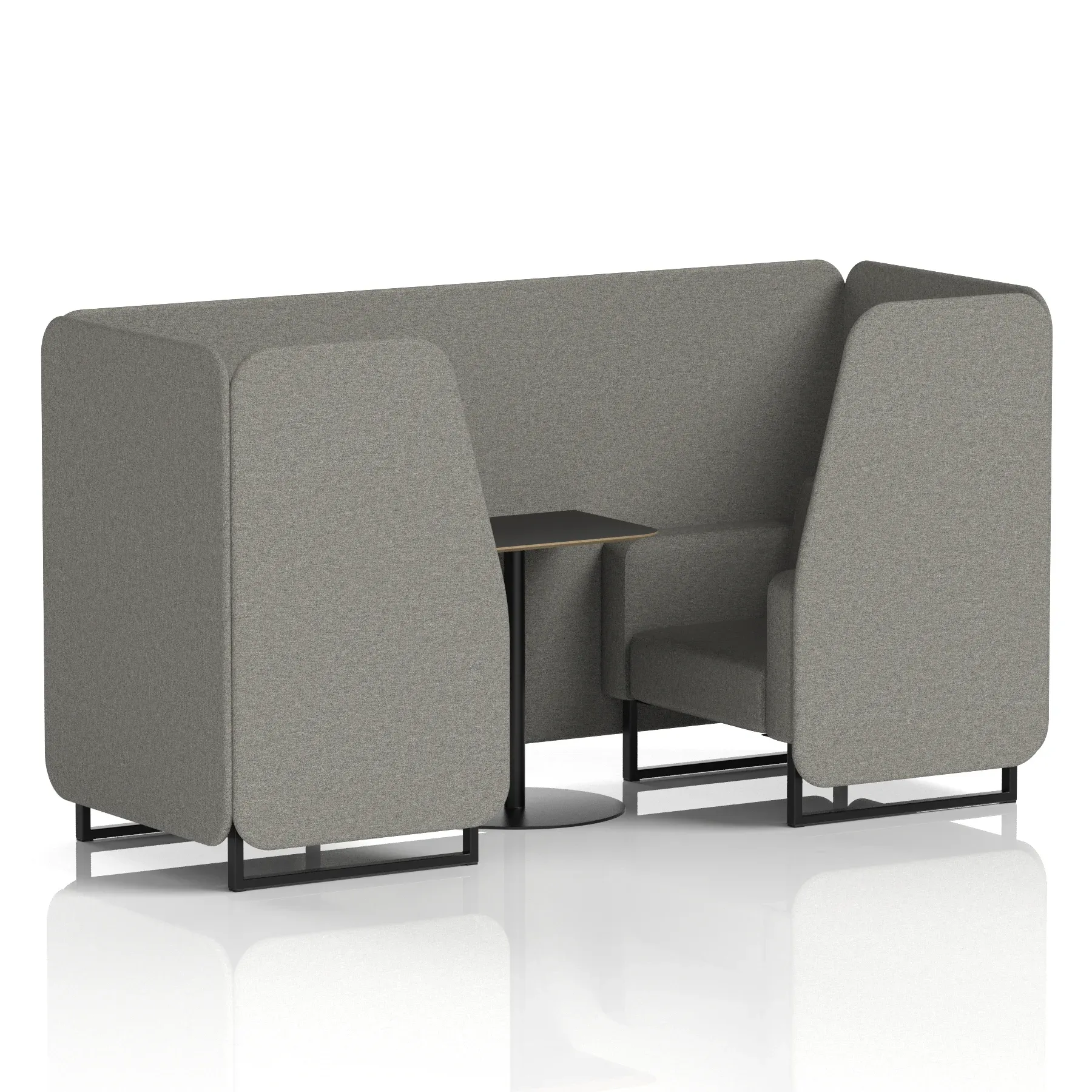 Brixworth Booth With Black Table In Single Tone