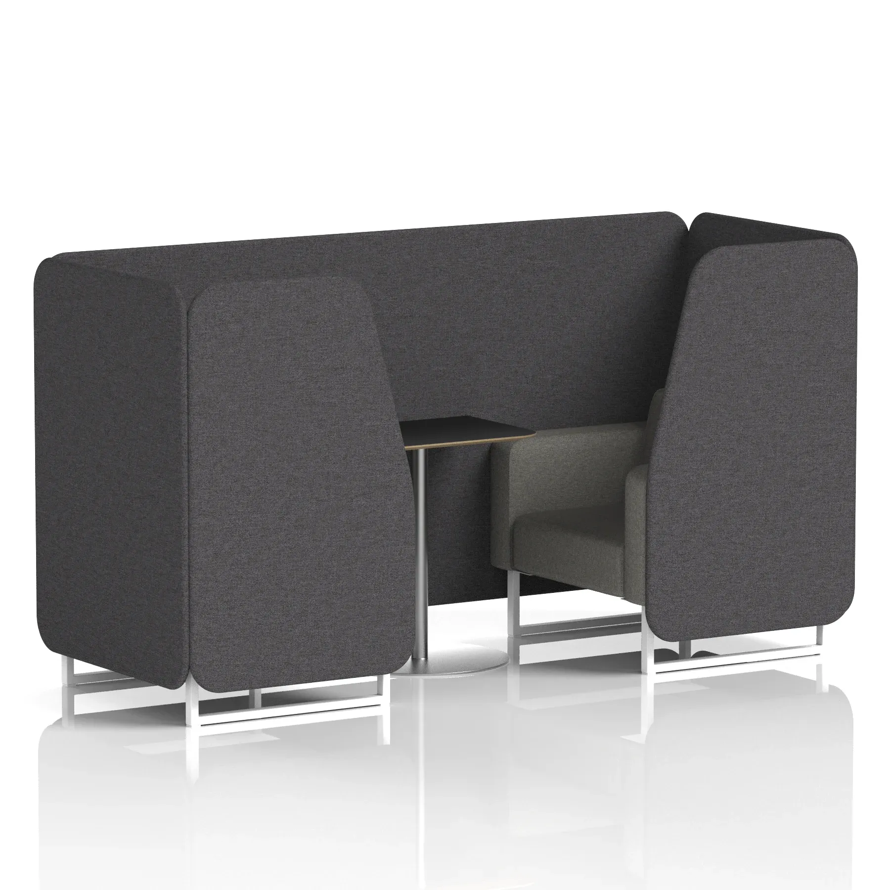 Brixworth Booth With Black Table In Two Tone