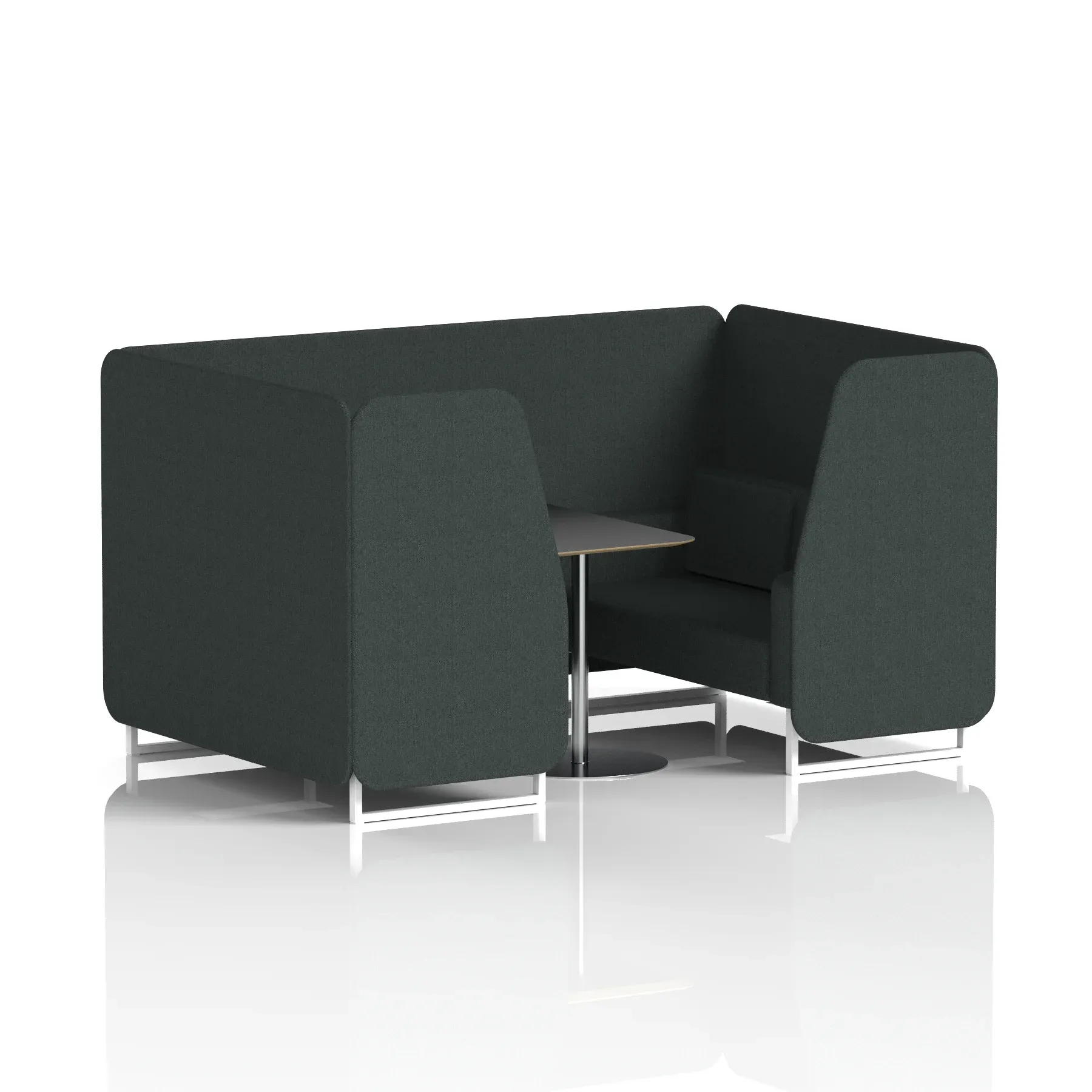 Brixworth Booth With Black Table In Single Tone