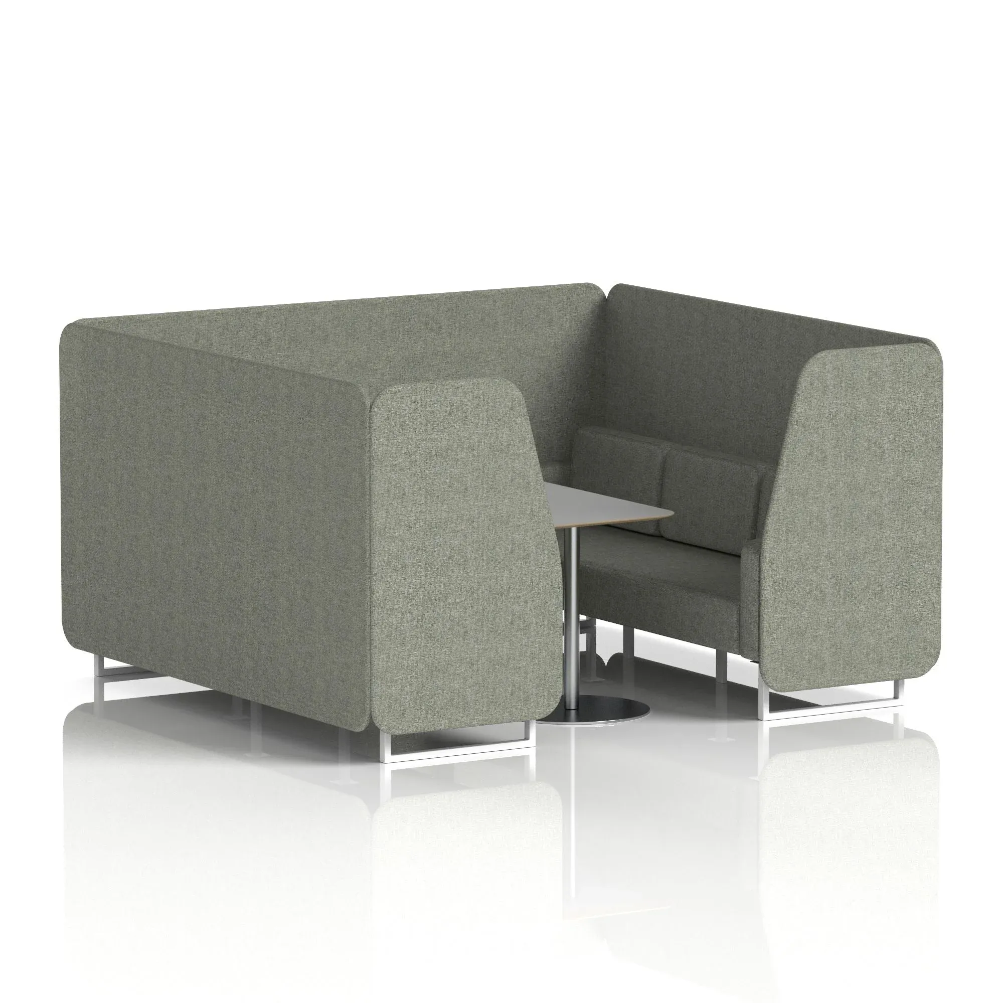 Brixworth Booth With Grey Table In Single Tone