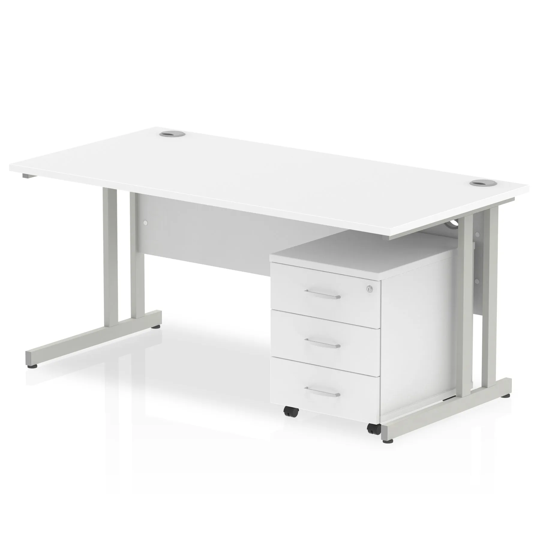 EE - Impulse 1800mm Cantilever Straight Desk With Mobile Pedestal