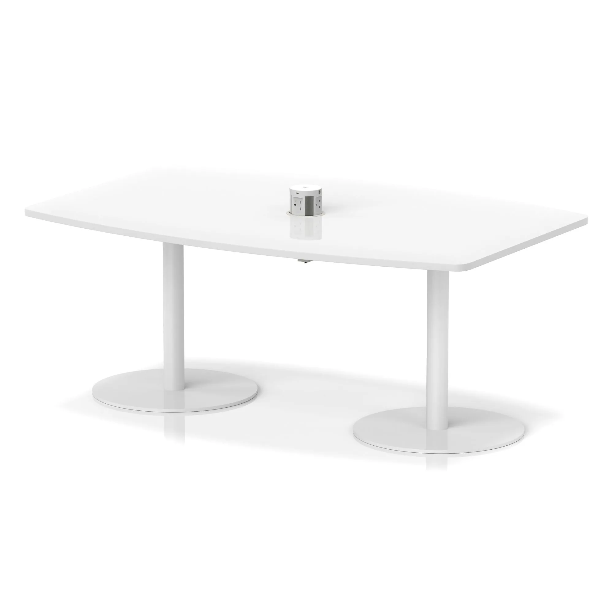 Italia Volta Poseur High Gloss Table With Pop-up Power Module