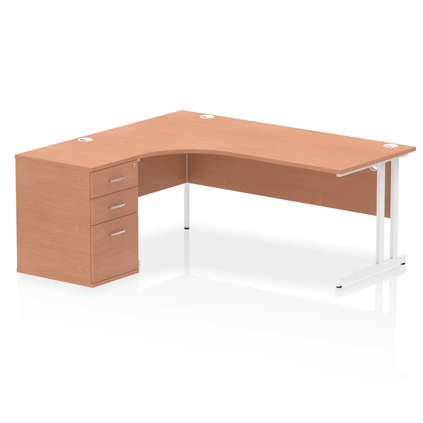 OE - Impulse 1800mm Cantilever Left Crescent Desk Workstation