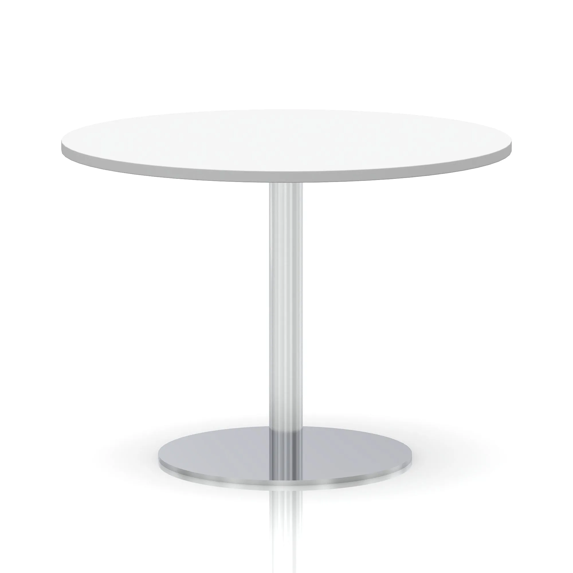 Italia Round Poseur Table Silver Leg