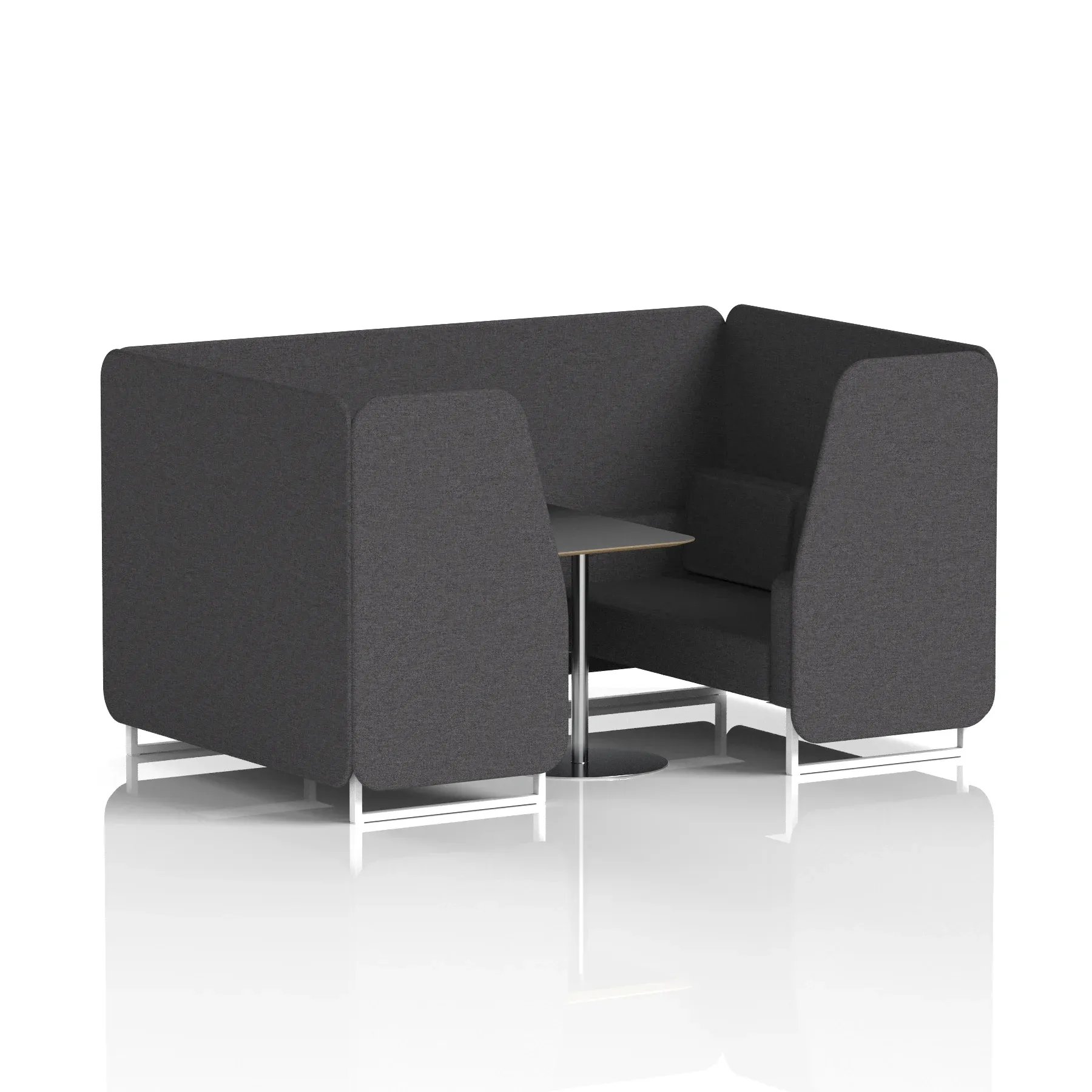 Brixworth Booth With Black Table In Single Tone