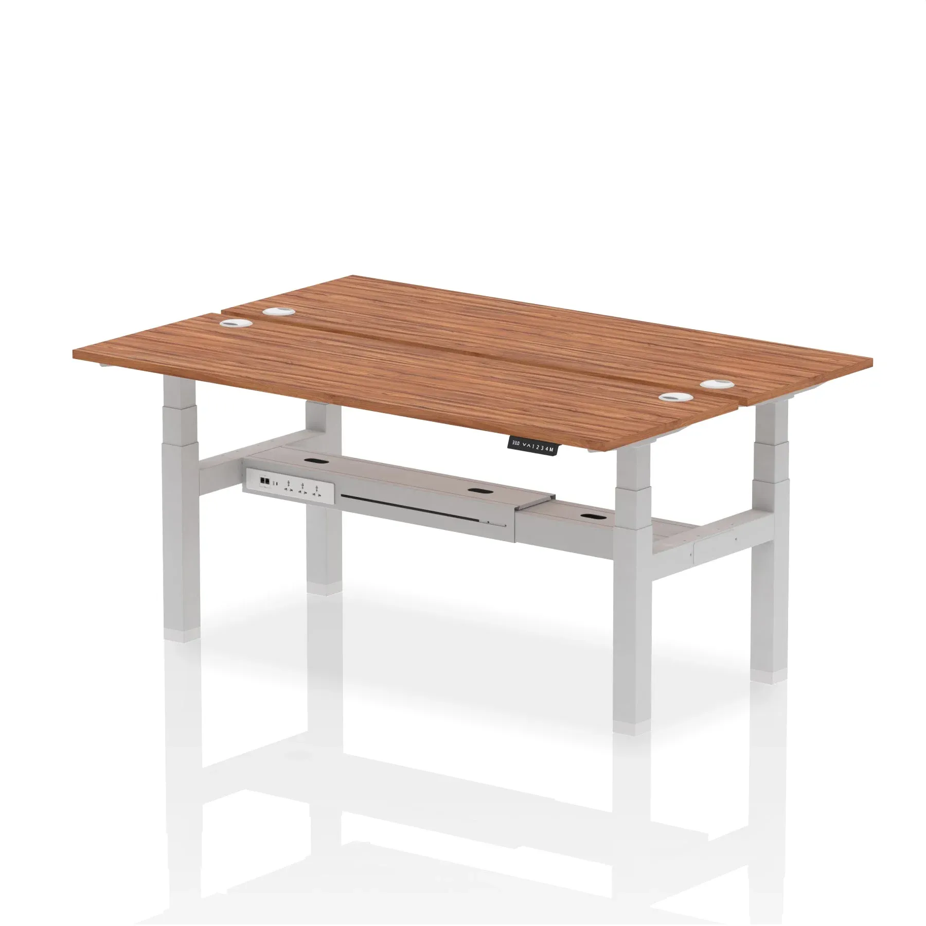 Air Back-to-Back Slimline Height Adjustable Bench Desk - 2 Person