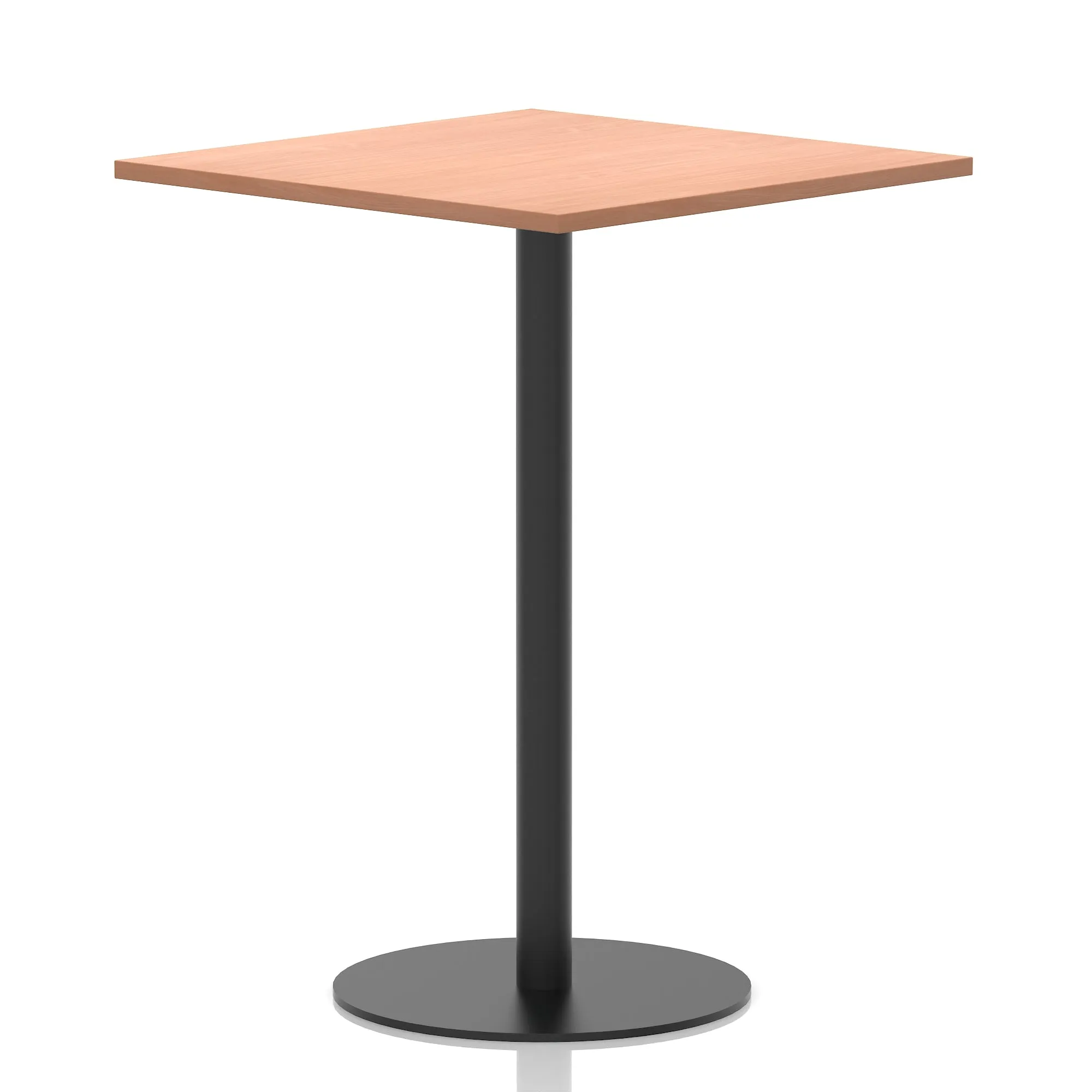 Italia Square Poseur Table Black Leg