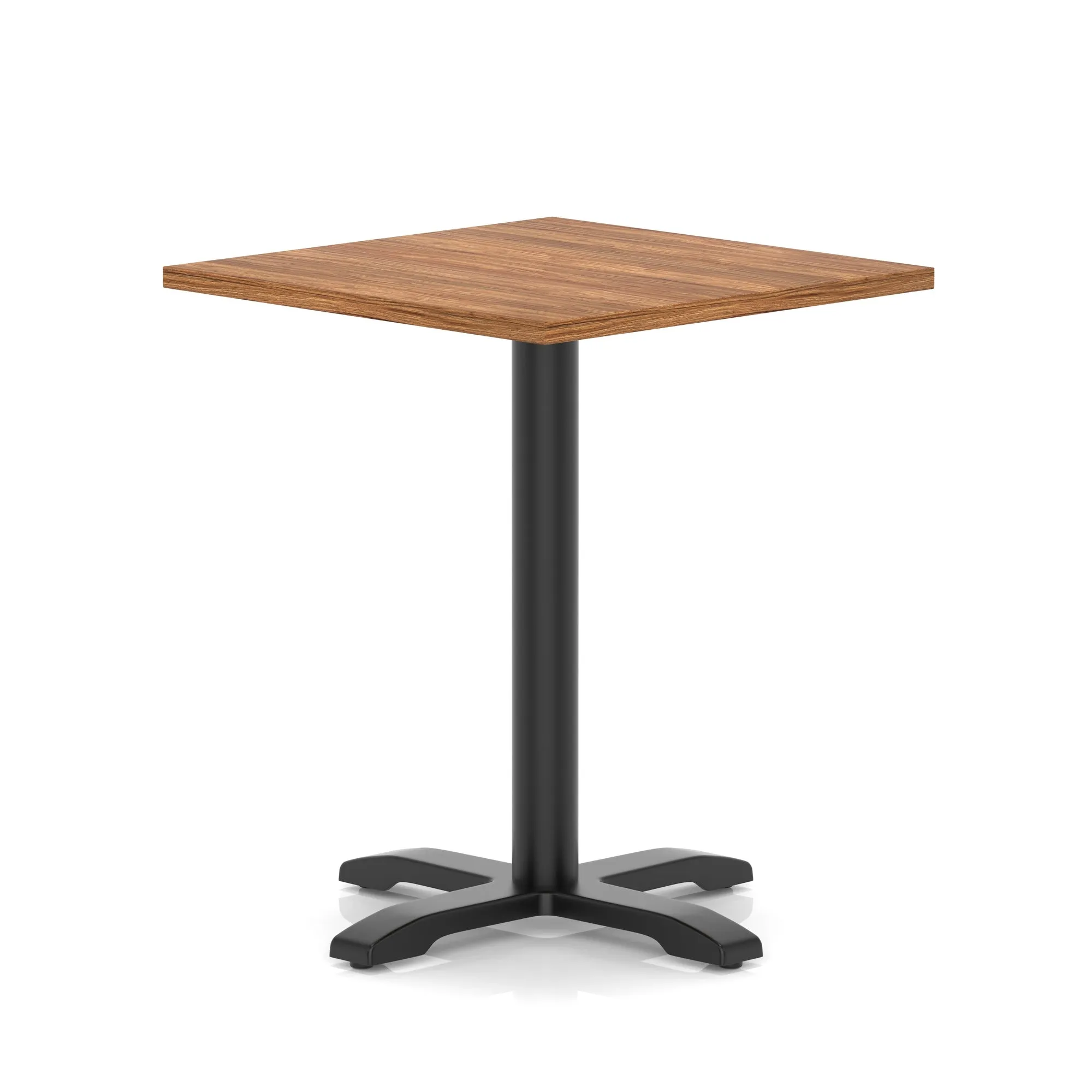 EE - Italia Square Poseur Table With Cross Base Black Leg