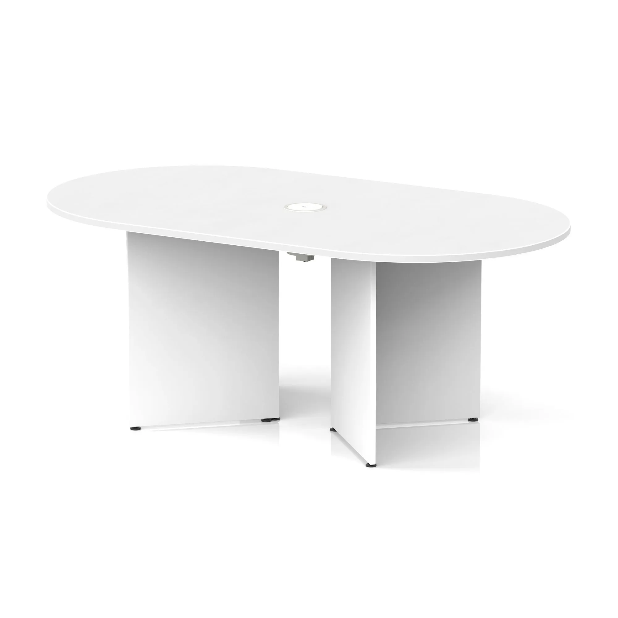 Impulse Volta Boardroom Table With Pop-up Power Module Arrowhead Leg
