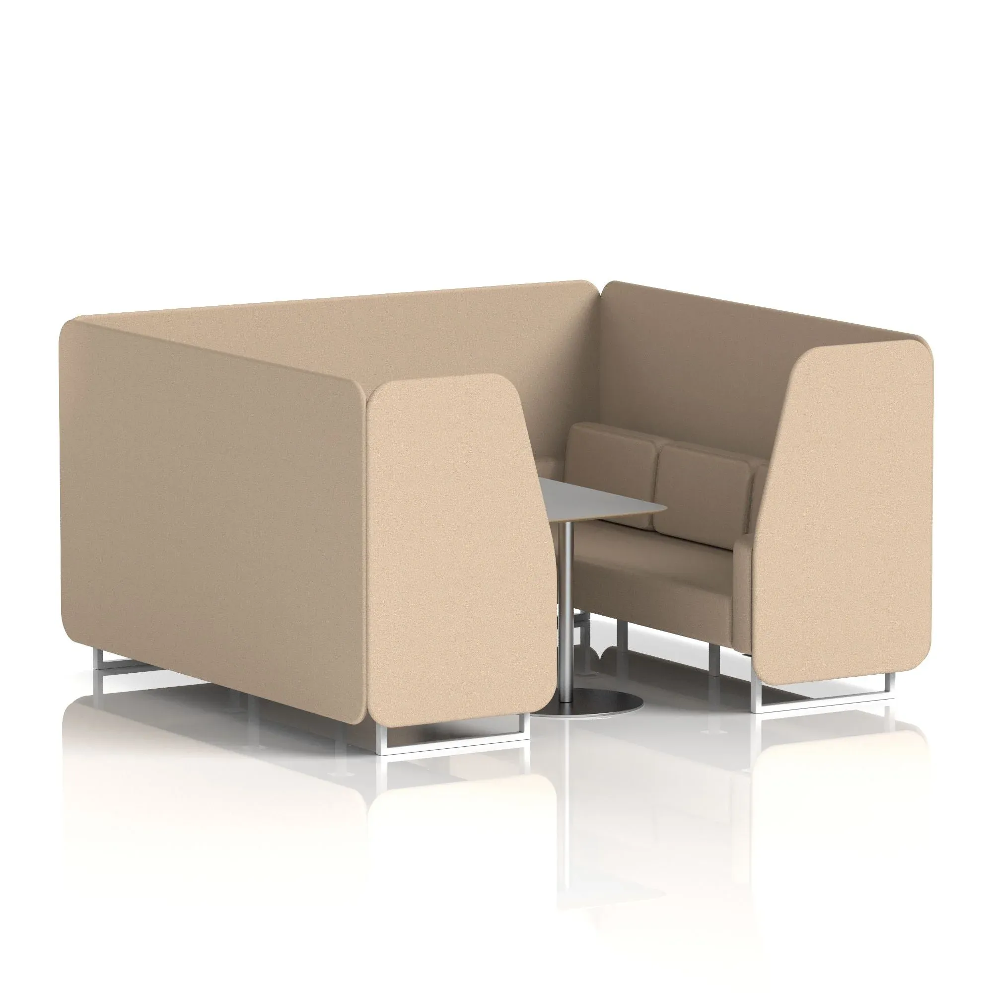 Brixworth Booth With Grey Table In Single Tone