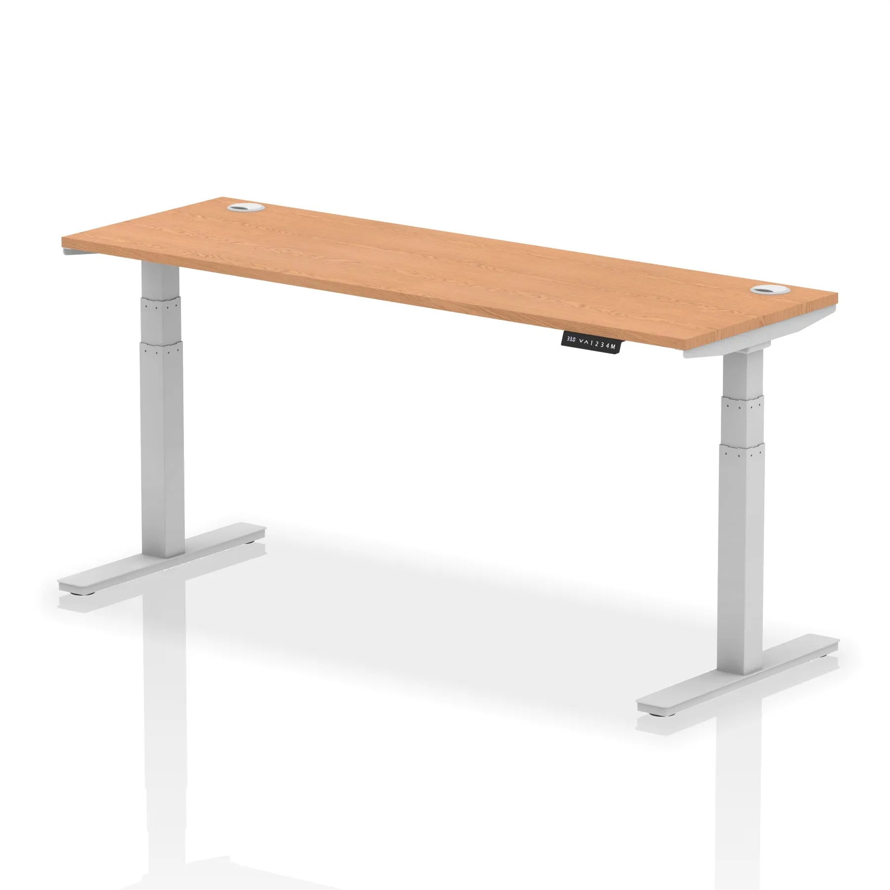 EE - Air Height Adjustable Slimline Desk With Cable Ports