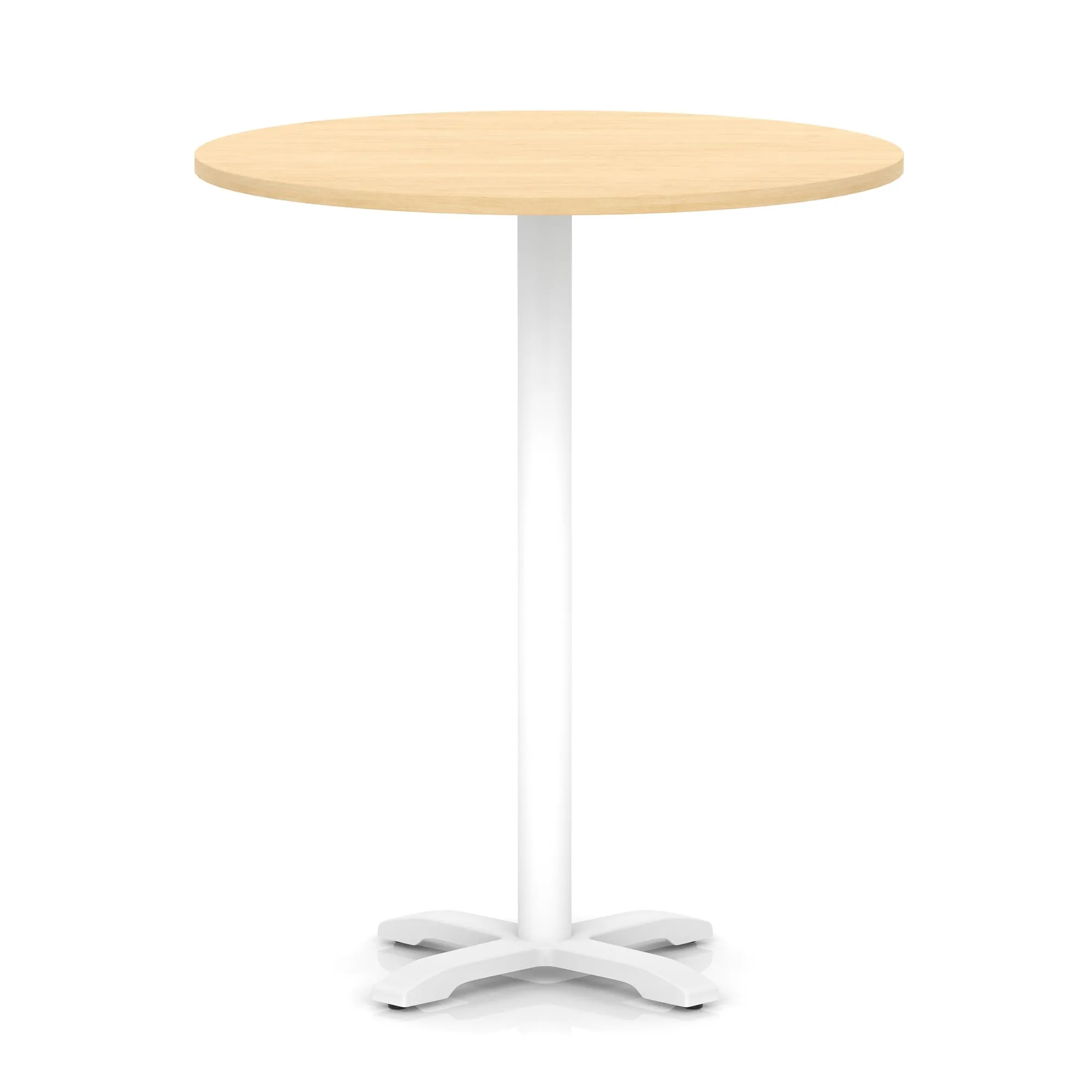 EE - Italia Round Poseur Table With Cross Base White Leg