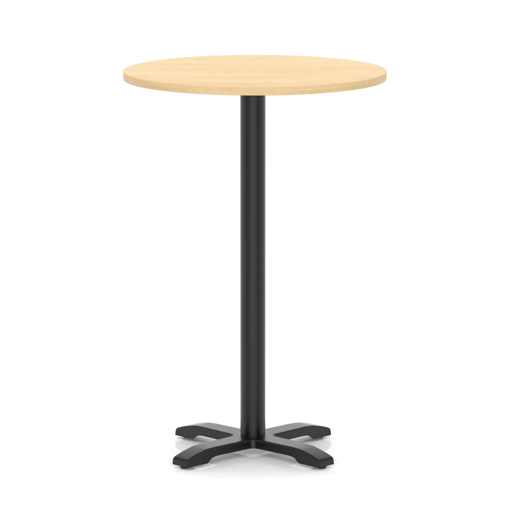 Italia Round Poseur Table With Cross Base Black Leg