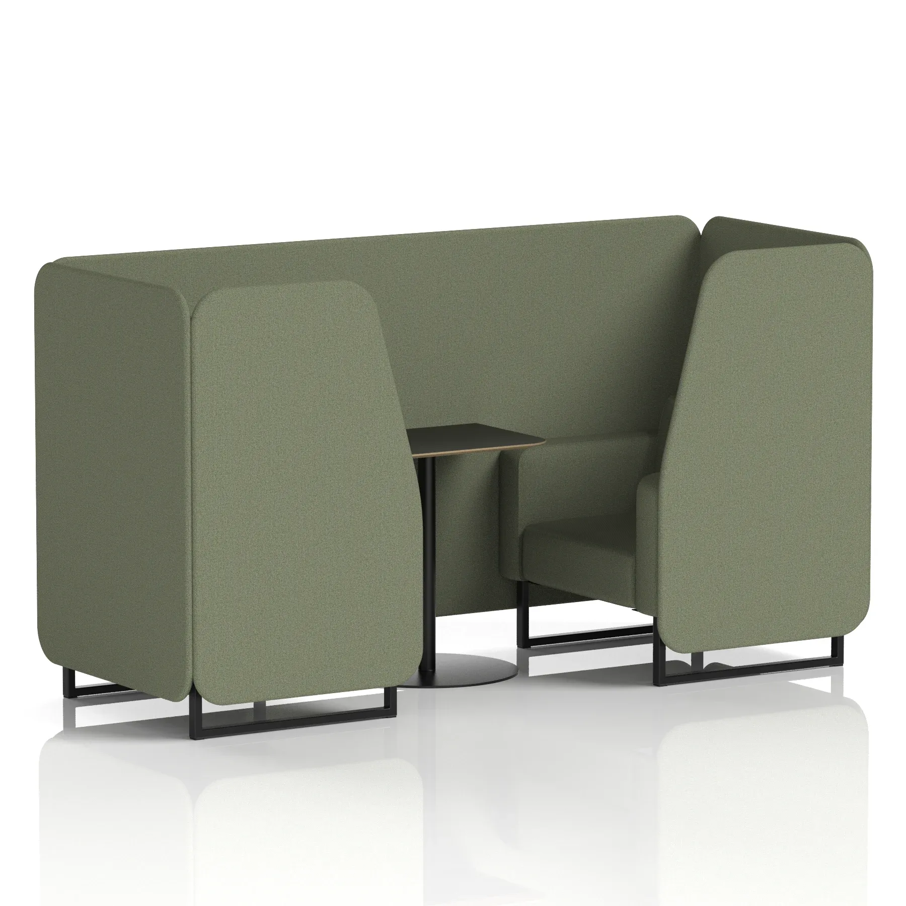 Brixworth Booth With Black Table In Single Tone