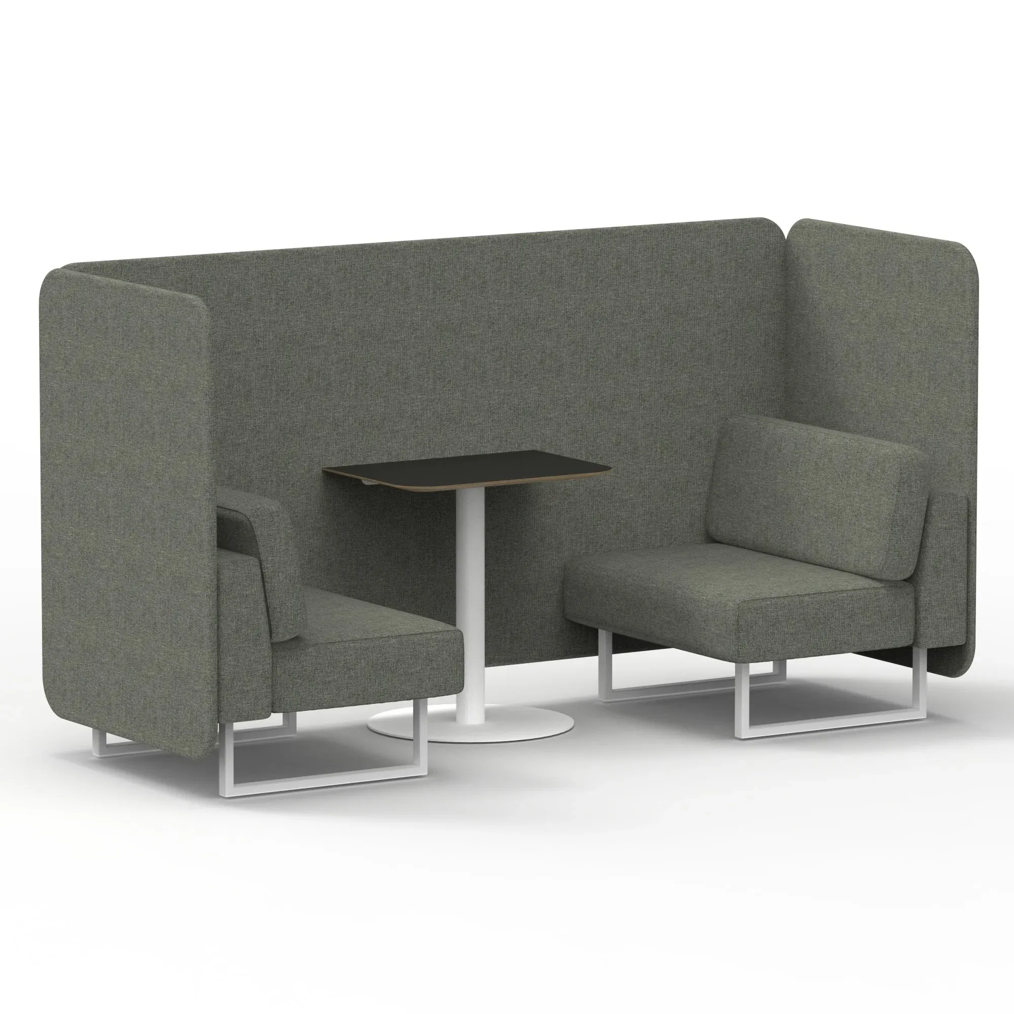 EE - Brixworth Bench Booth With Black Table In Single Tone