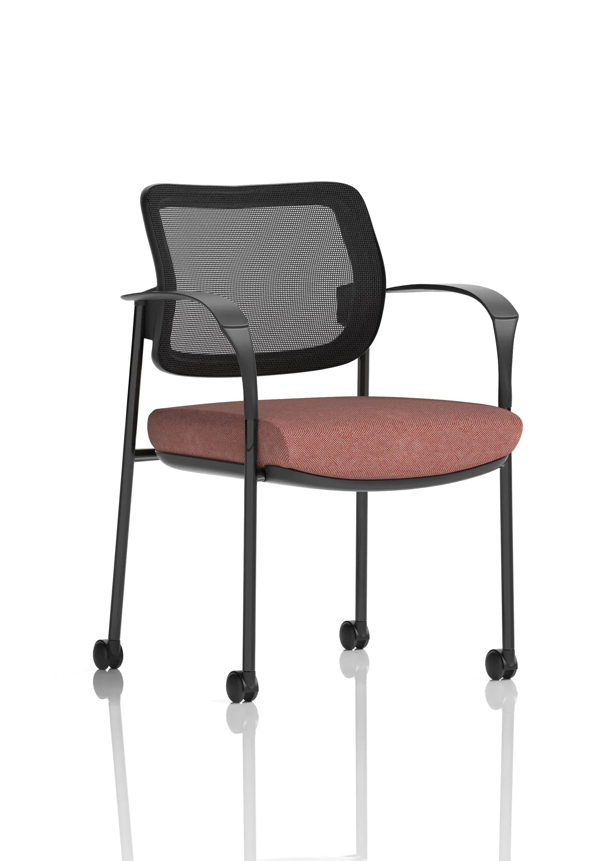 Brunswick Deluxe Medium Back Visitor Office Chair with Arms with Castors