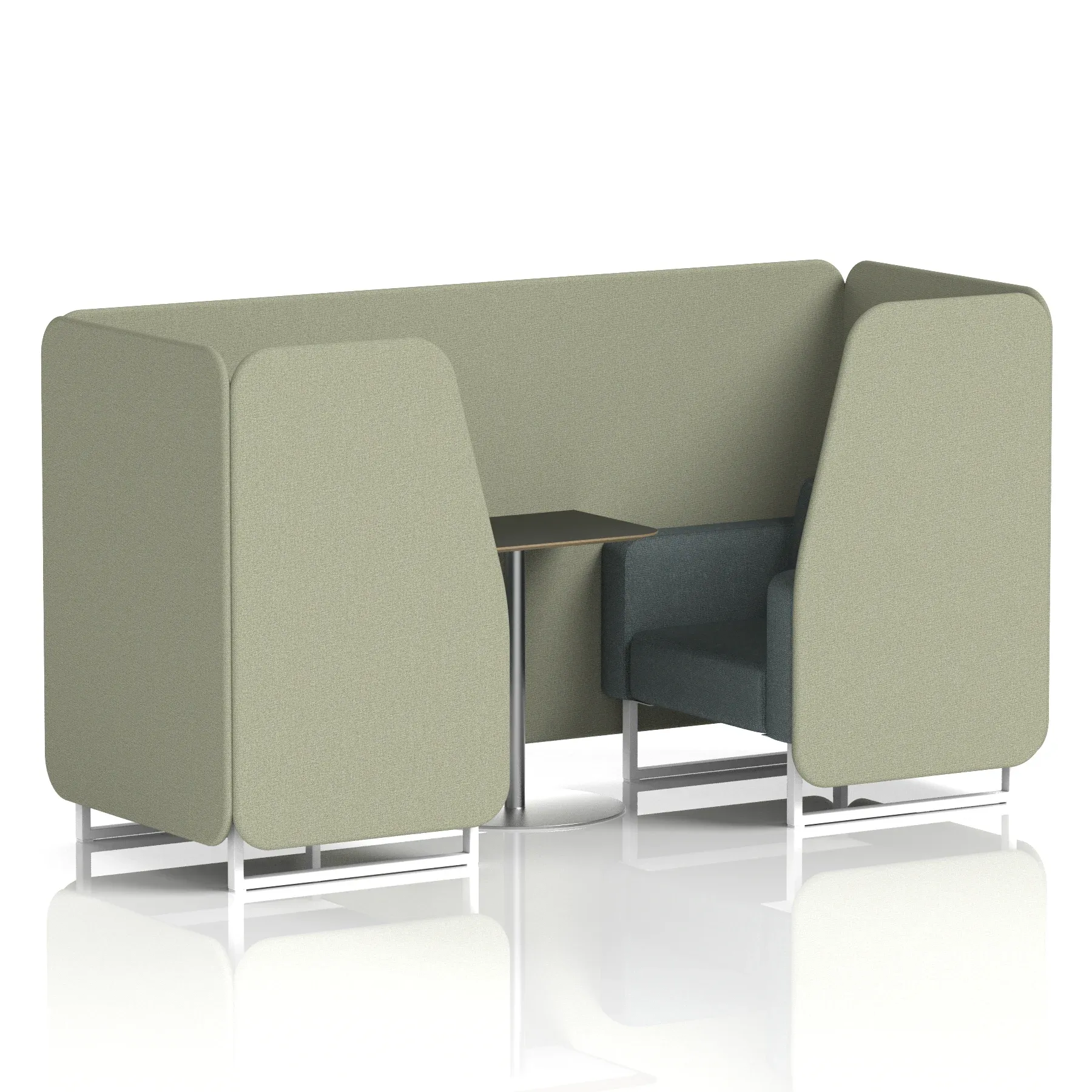 Brixworth Booth With Black Table In Two Tone