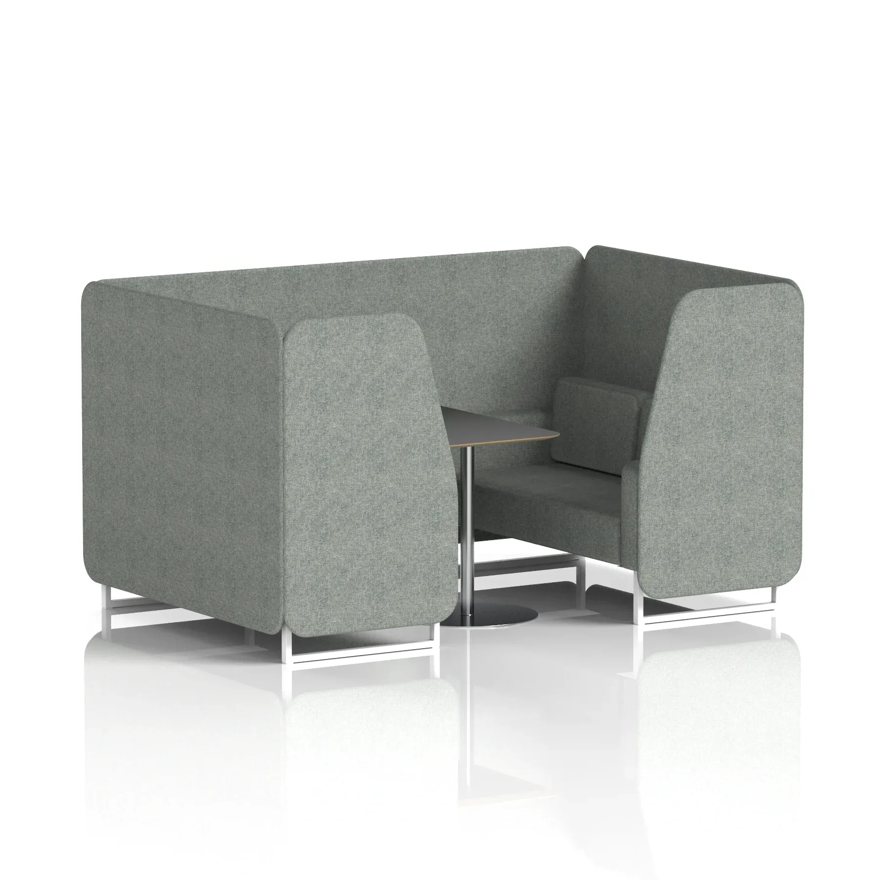 Brixworth Booth With Black Table In Single Tone
