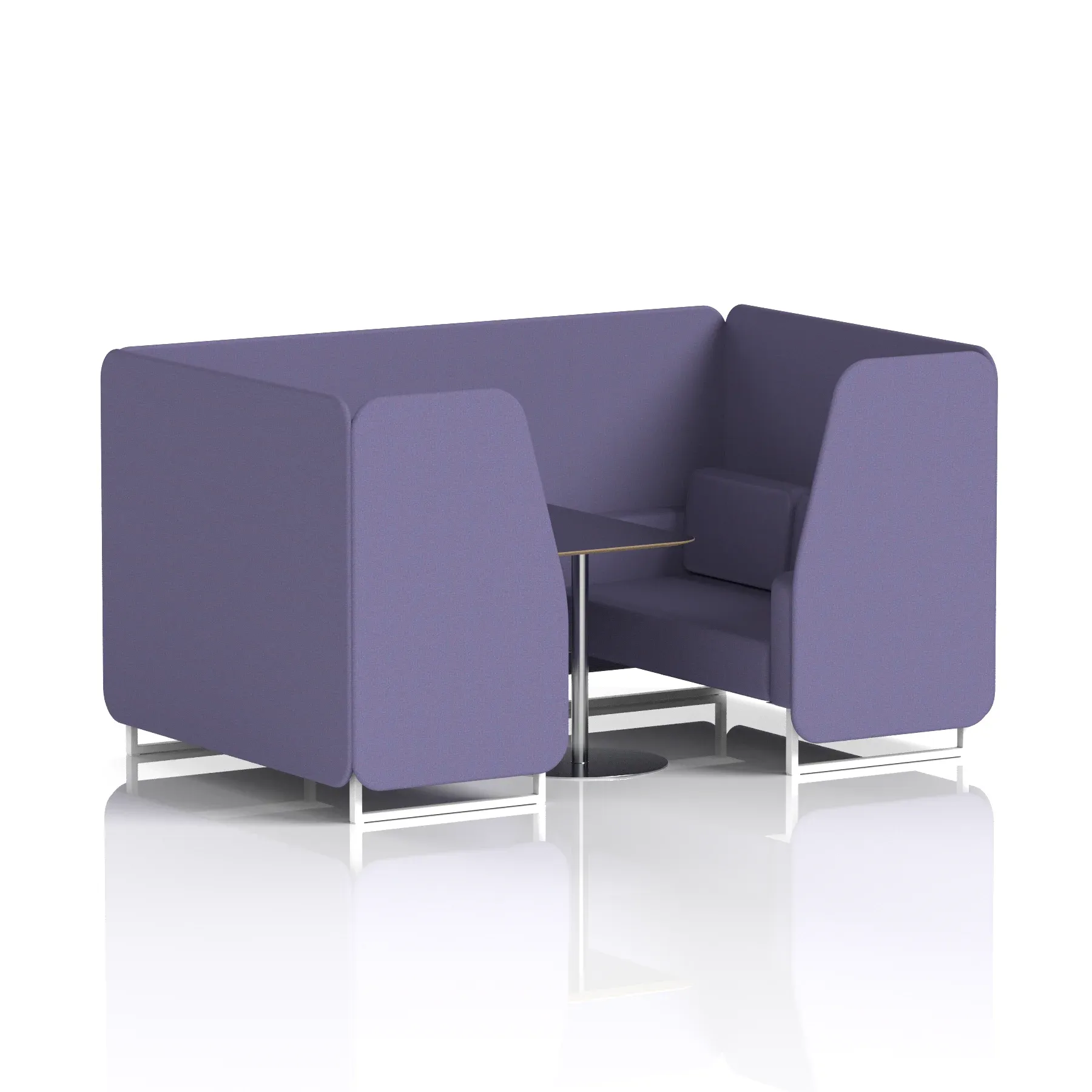 Brixworth Booth With Black Table In Single Tone