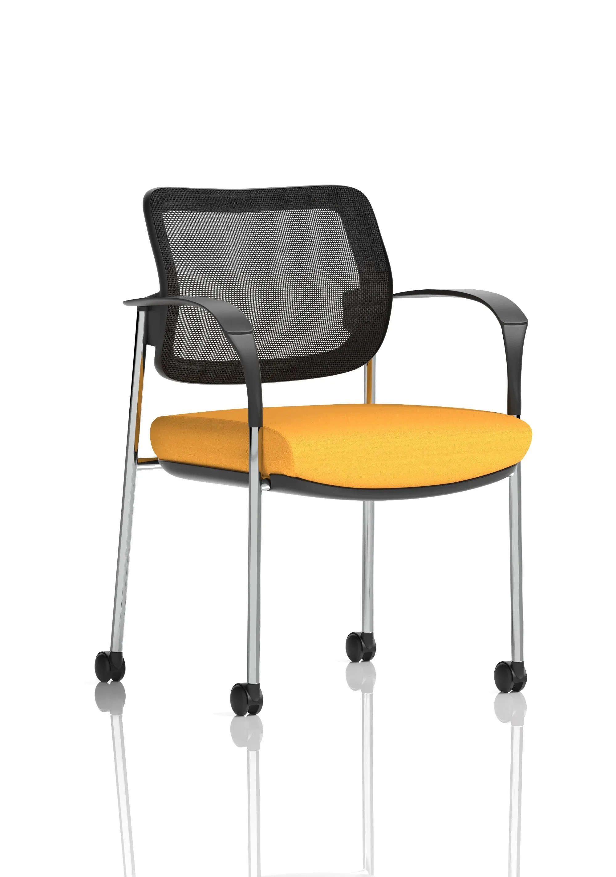 EE - Brunswick Deluxe Medium Back Visitor Office Chair with Arms with Castors
