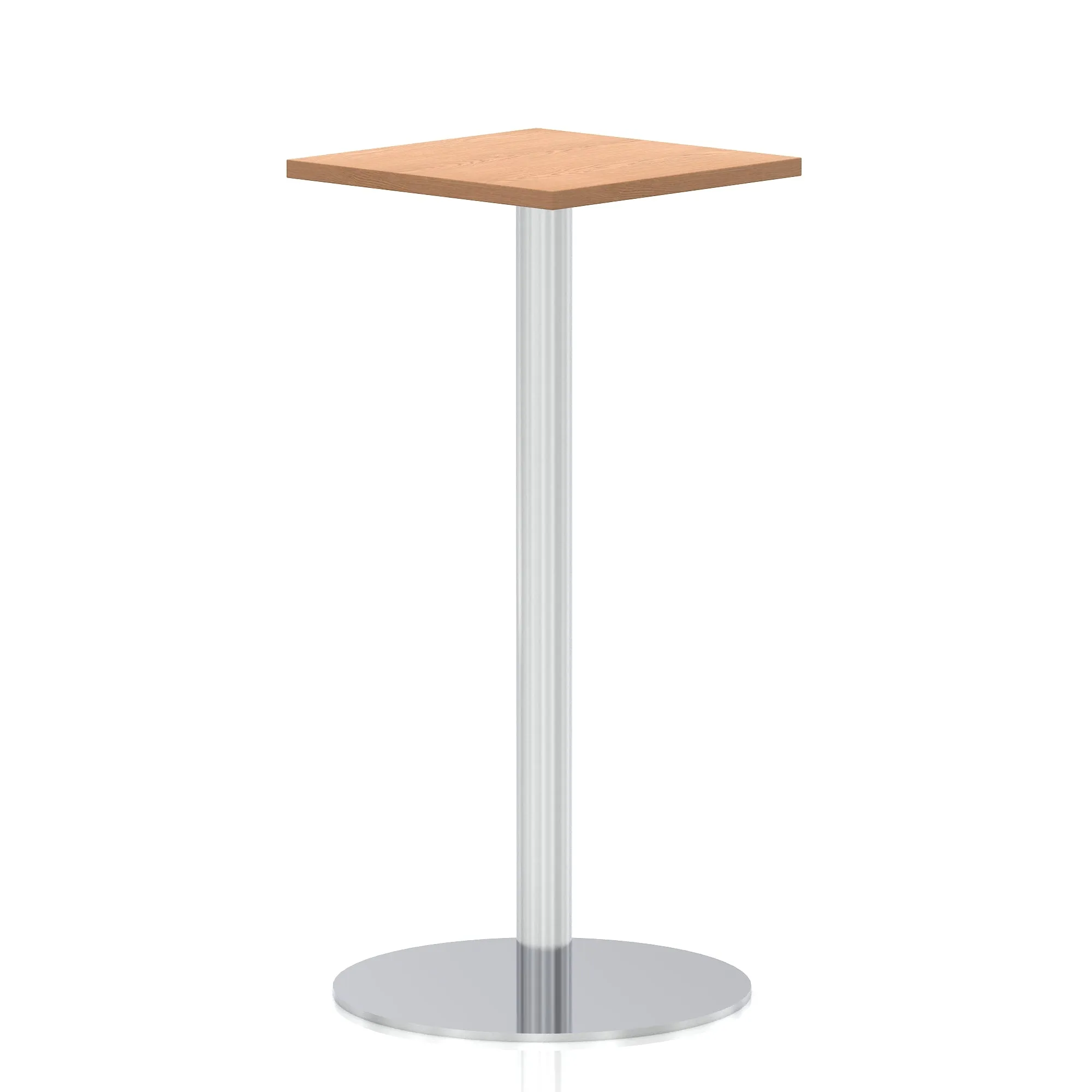 Italia Square Poseur Table Silver Leg