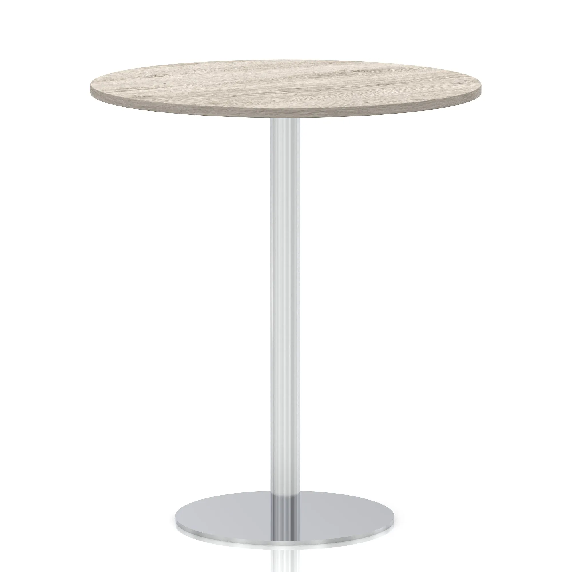 EE - Italia Round Poseur Table Silver Leg