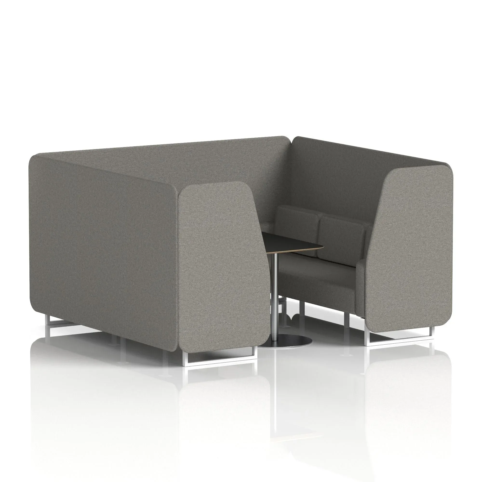 Brixworth Booth With Black Table In Single Tone